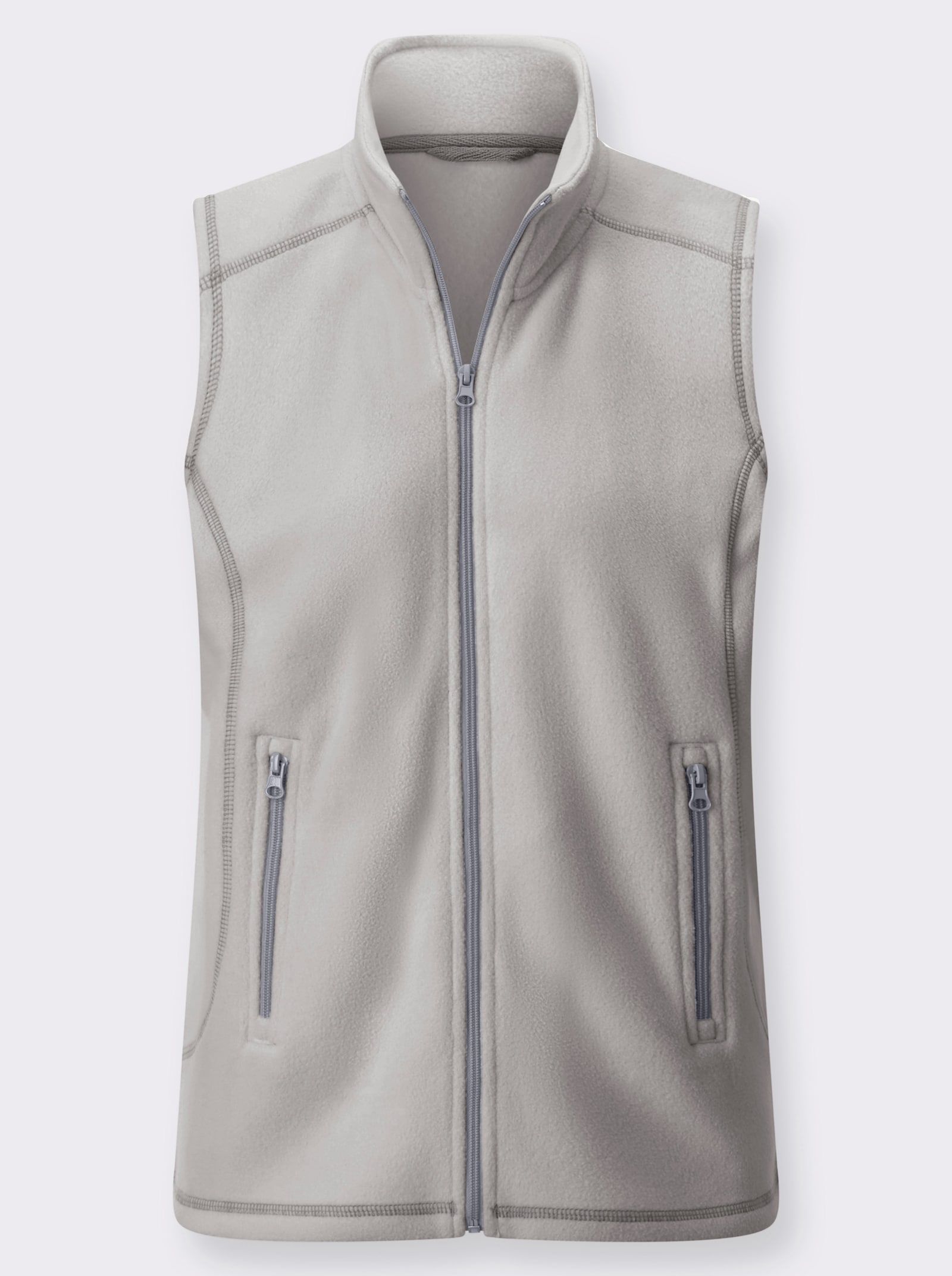 Fleecegilet in antipilling-uitvoering - lichtgrijs