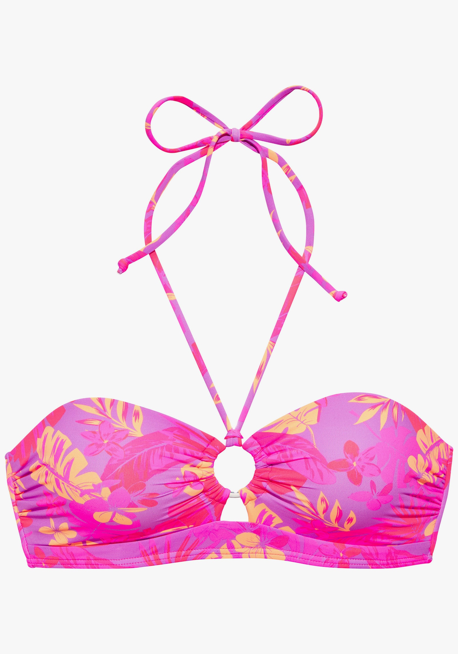 Venice Beach Bandeau-Bikini-Top - flieder-pink