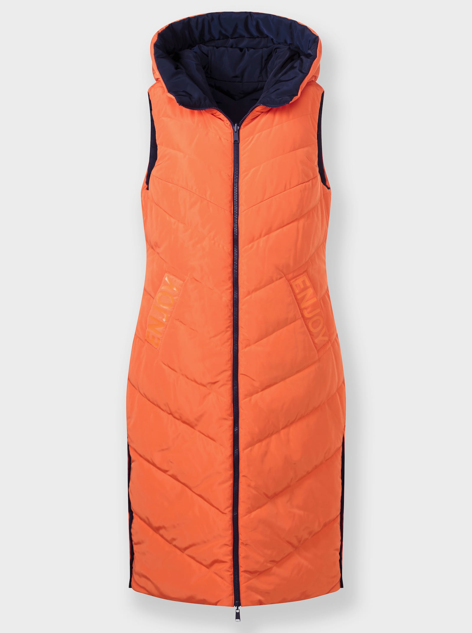 heine Gilet réversible avec fentes latérales - marine-orange