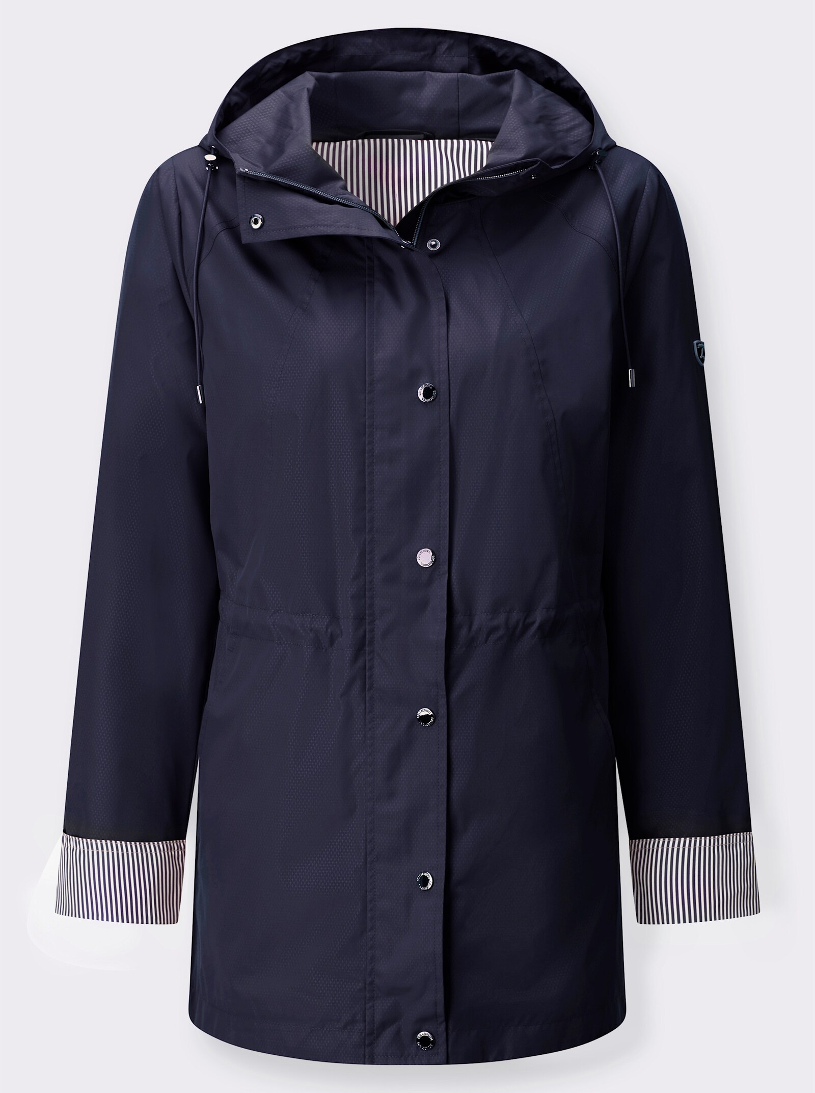 Übergangsjacke mit Streifen-Details - marine