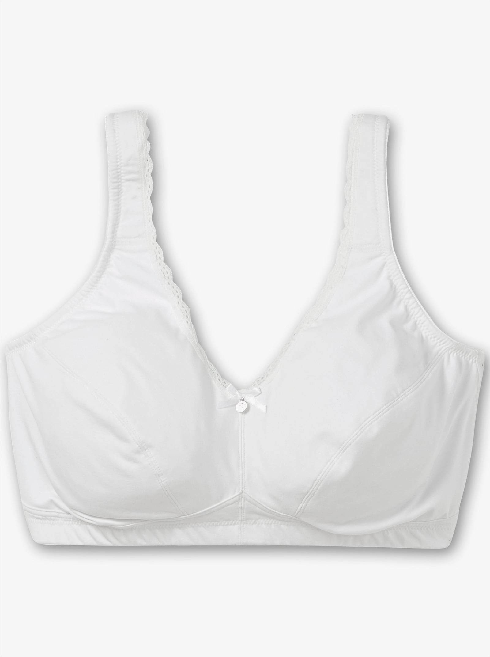 sheego BH ohne Bügel im Doppelpack - anthrazit + weiß