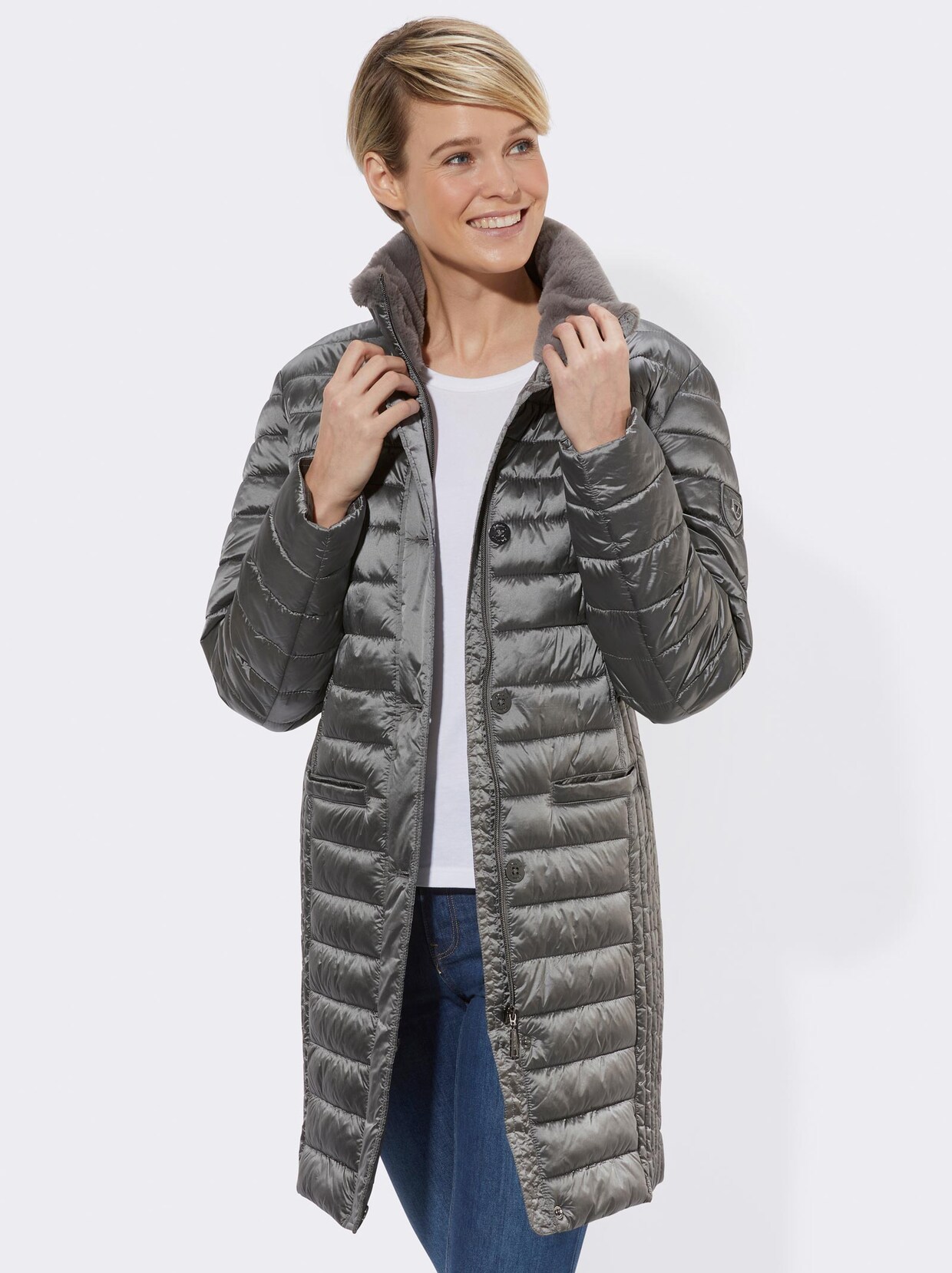 Longjacke - grau
