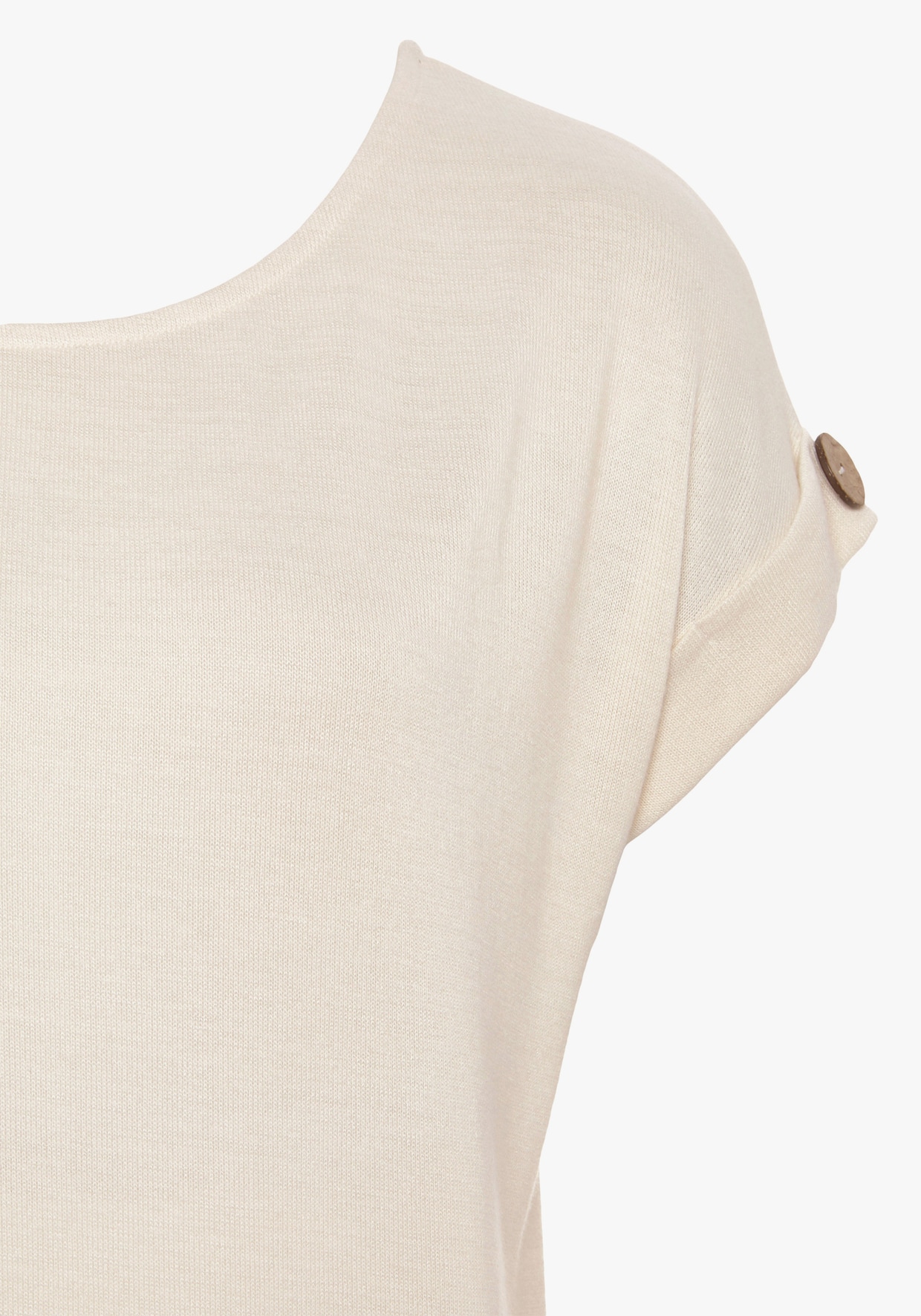 LASCANA Shirt met korte mouwen - crème