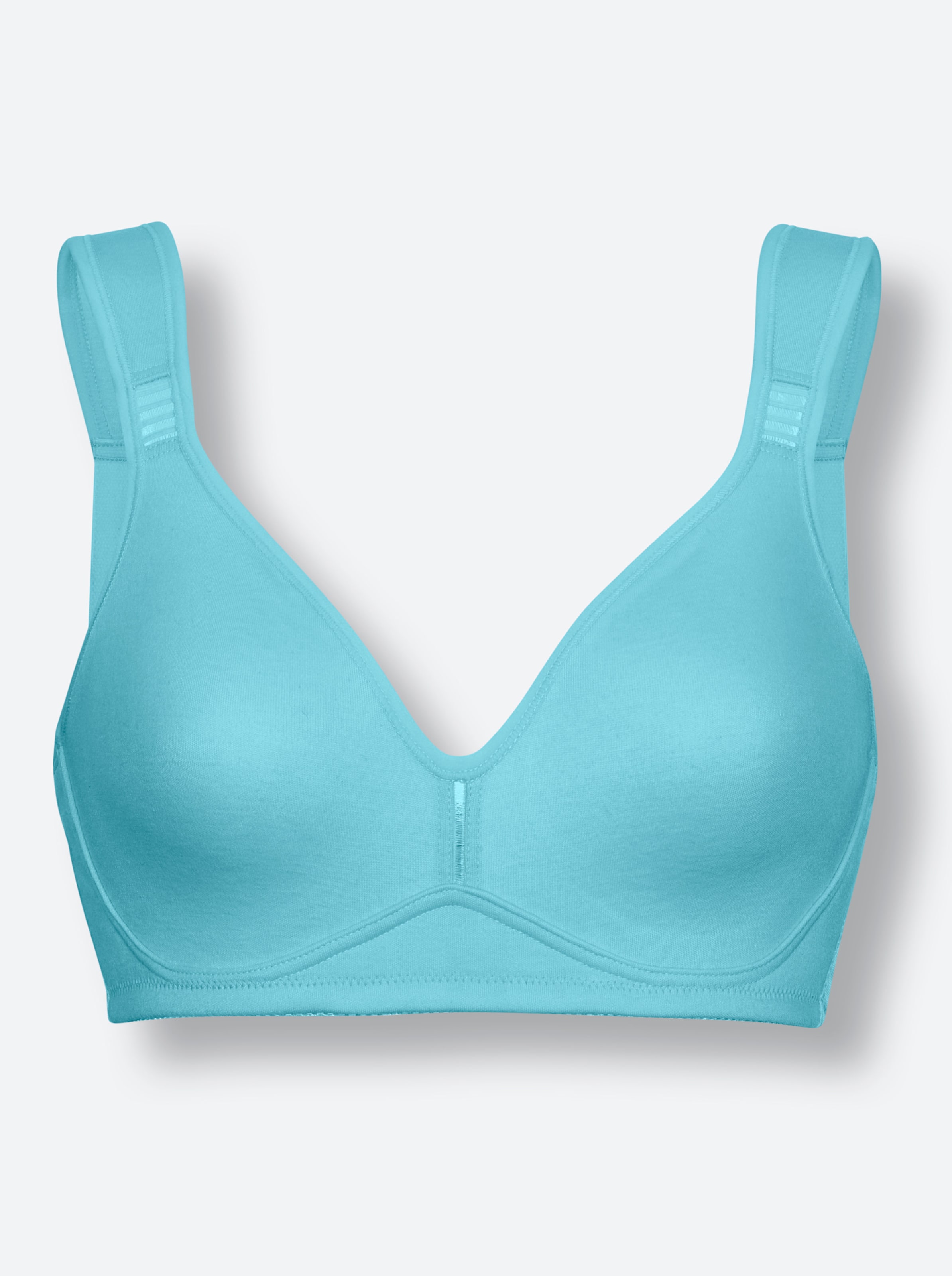 Wäschepur Damen Blau Soft-Bh Gr. 85, Cup C, (Aquamarin), 43% Polyester, 30% Polyamid, 23% Baumwolle, 4% Elasthan, Bhs Soft-Bh - Bild 2