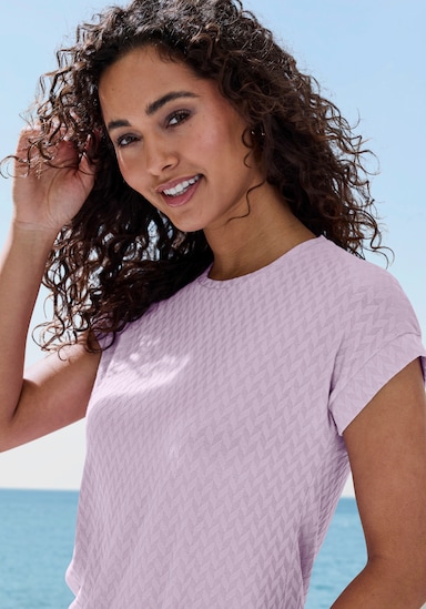 Vivance Kurzarmshirt - flieder