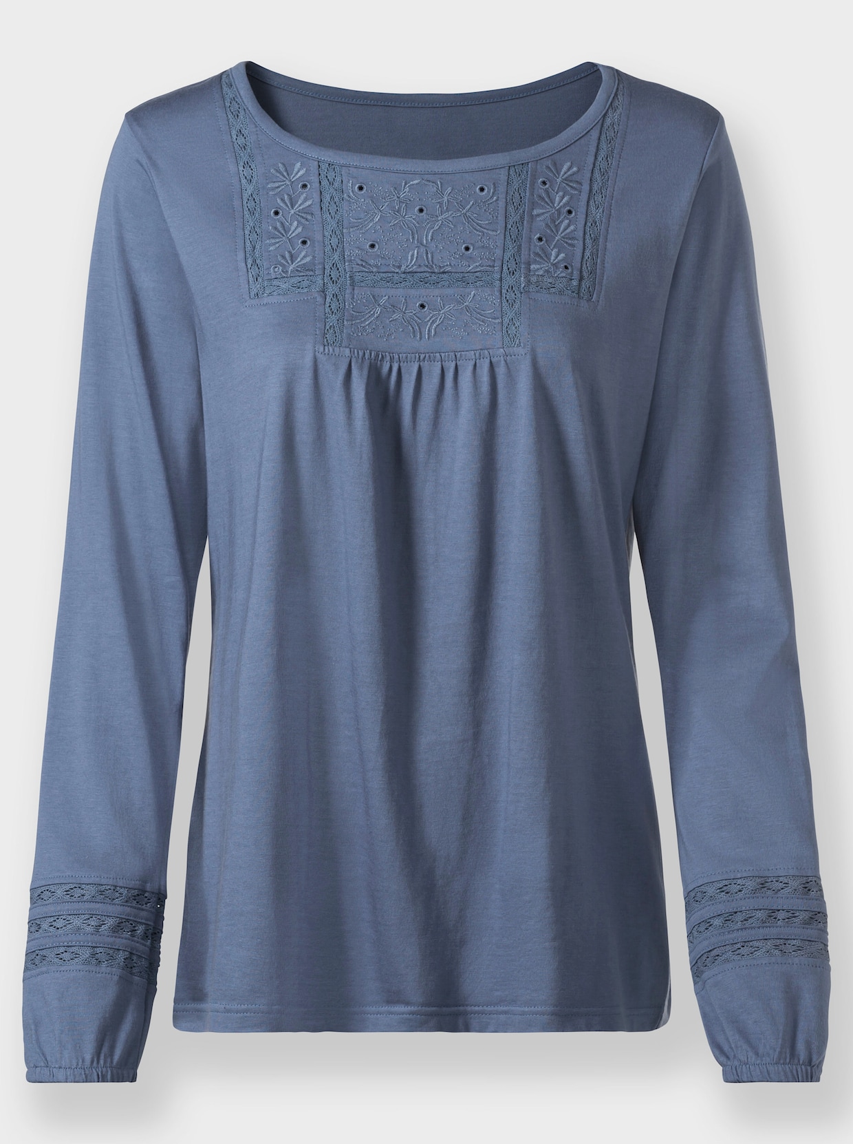 Langarmshirt - rauchblau
