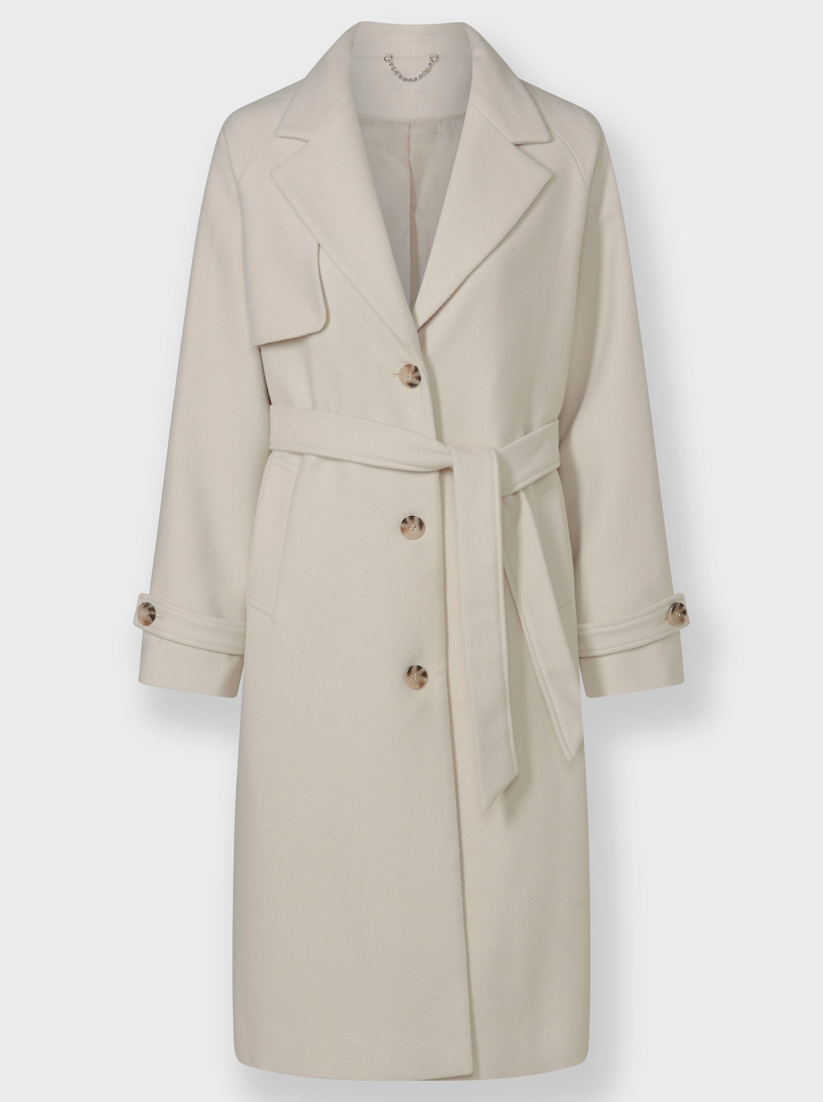 heine Manteau d'hiver, coupe longue - couleur ivoire