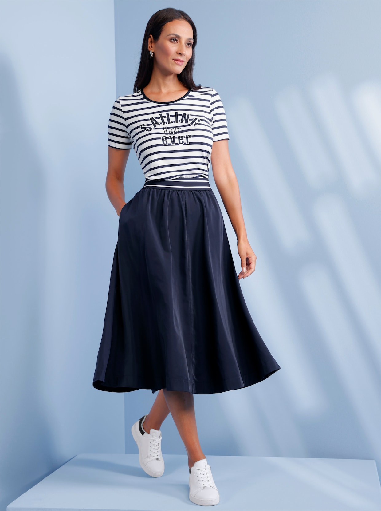 heine Ringelshirt - weiß-marine-geringelt