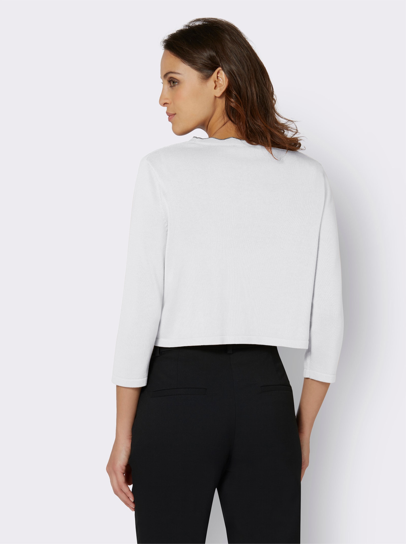 Bolero in Feinstrick-Qualität - ecru