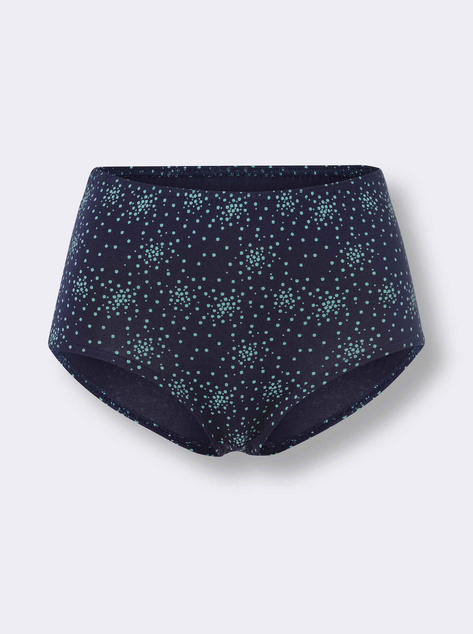 Hög trosa, enkelstickad trikå - marin-ocean