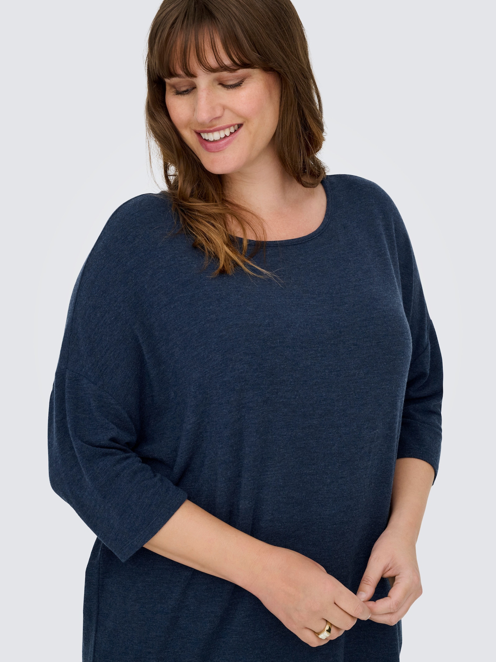 ONLY CARMAKOMA 3/4-Arm-Shirt - india ink