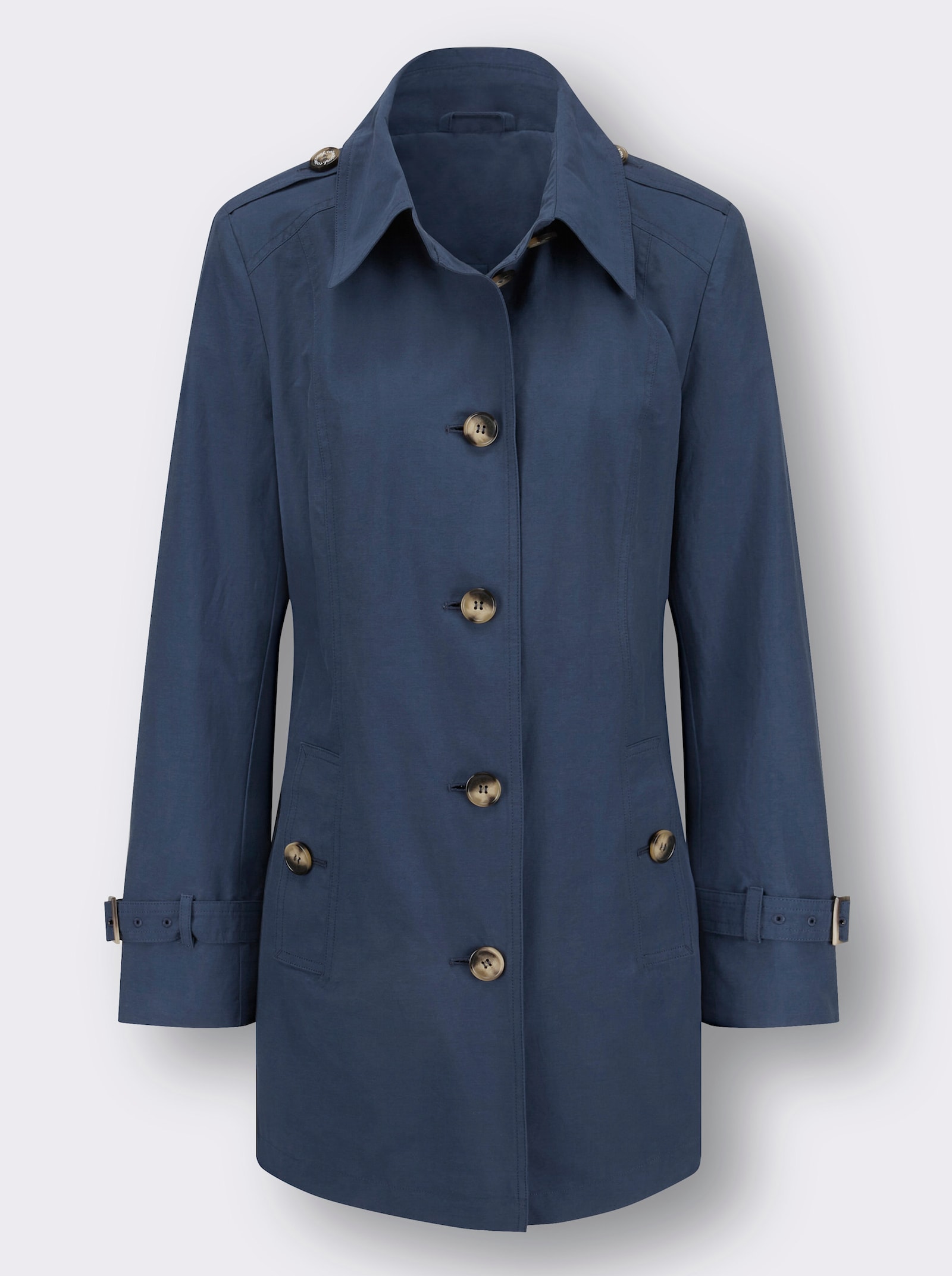 Trenchcoat mit Schlitz hinten - dunkelblau