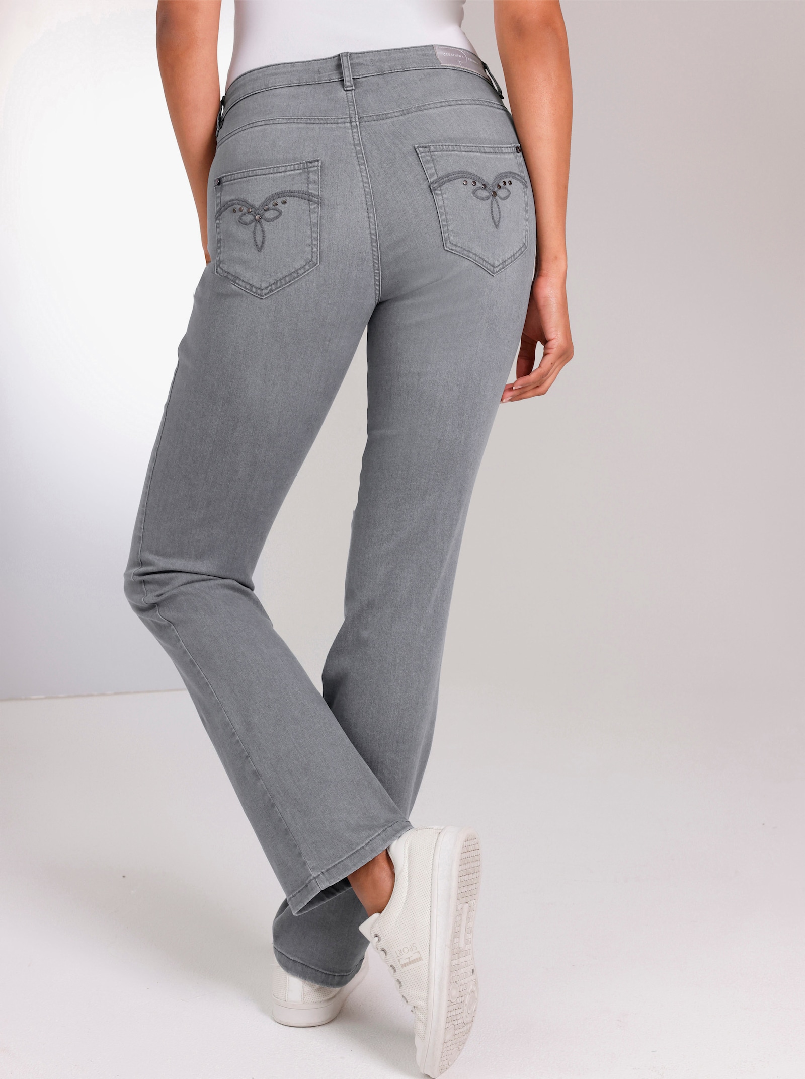 Ascari 5-Pocket-Jeans in Super-Stretch-Denim - grey denim