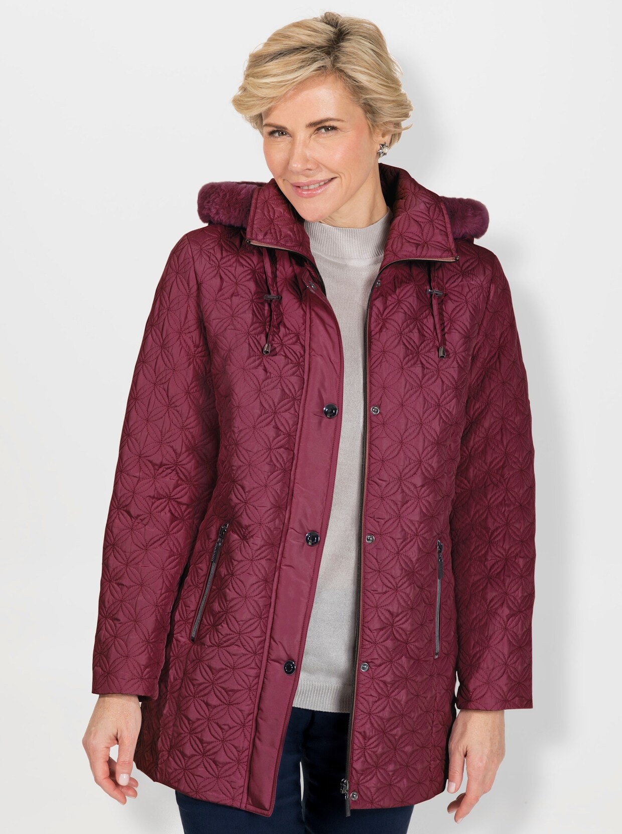 Steppjacke - bordeaux