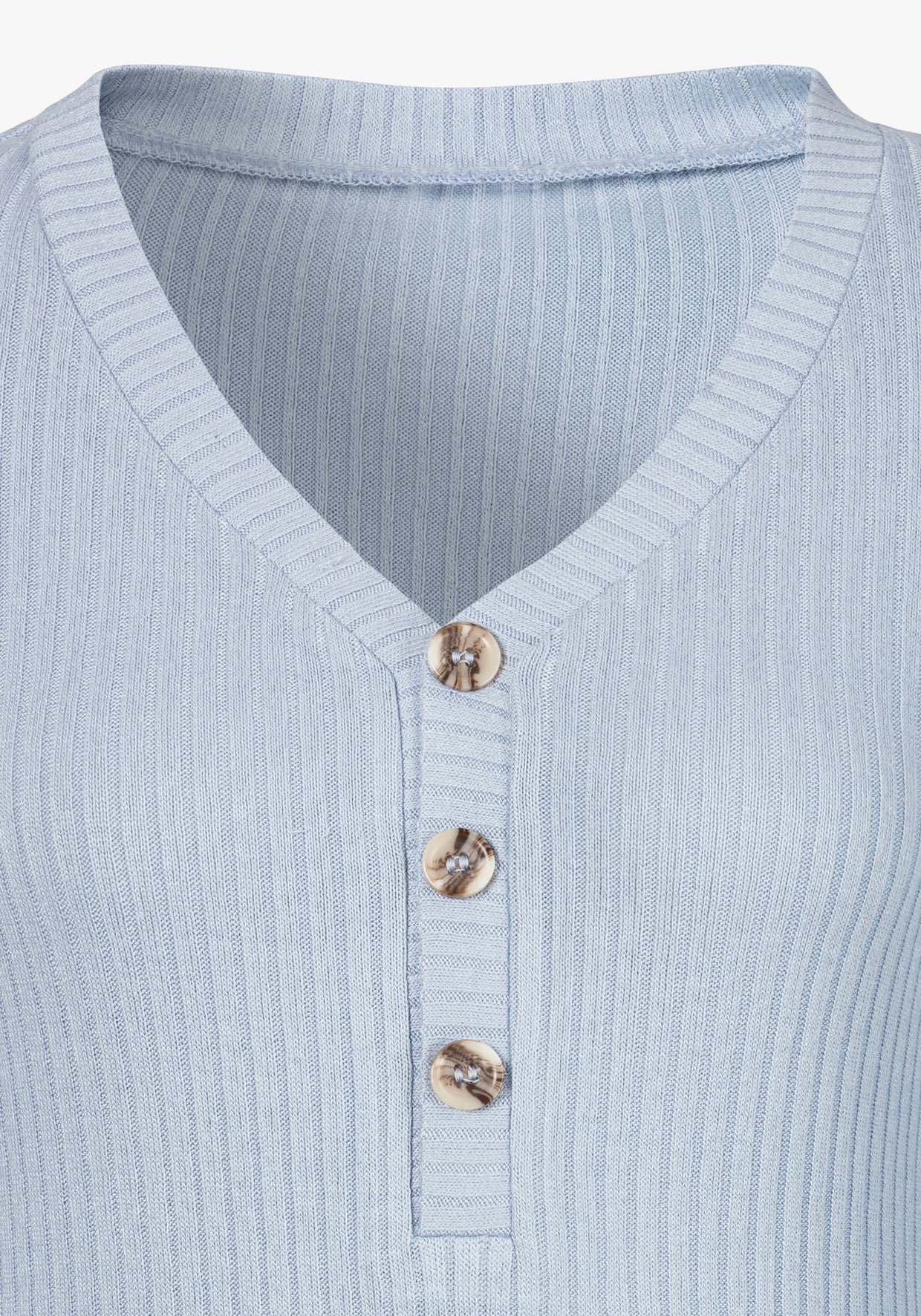 LASCANA Shirt met lange mouwen - lichtblauw
