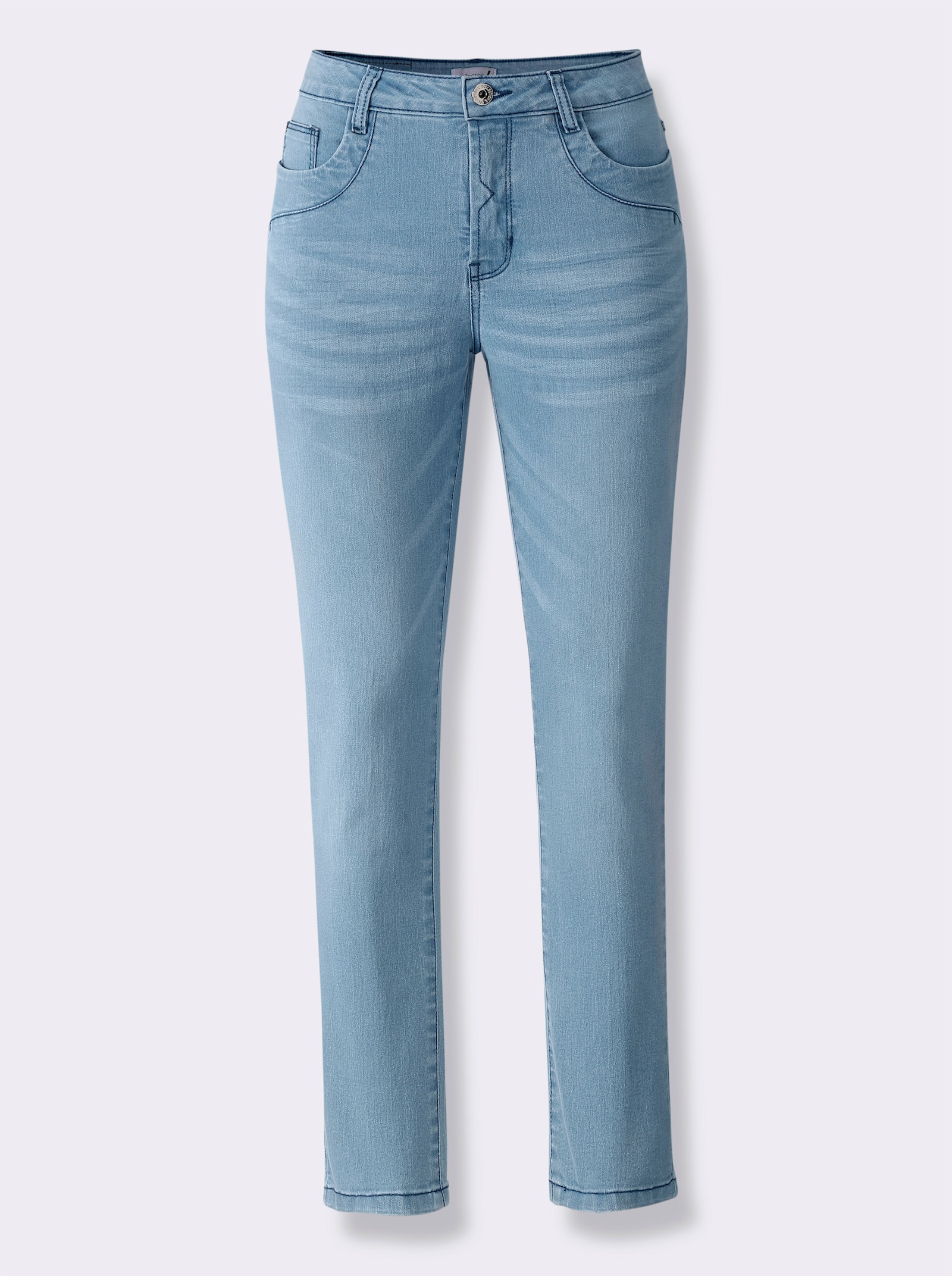 7/8-jeans met pasvormpas - blue-bleached