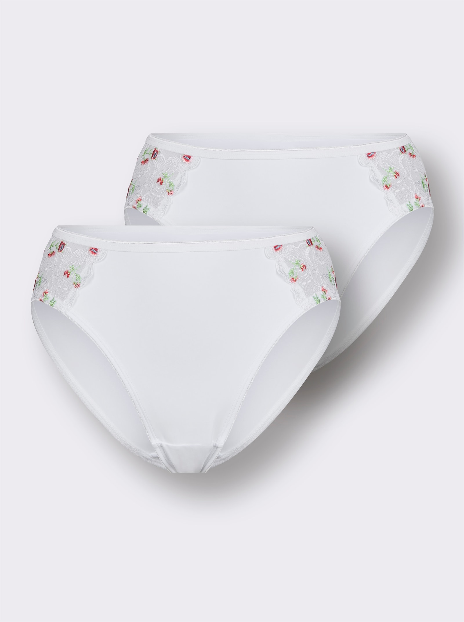 wäschepur Taillenslip mit elastischer Spitze - weiß