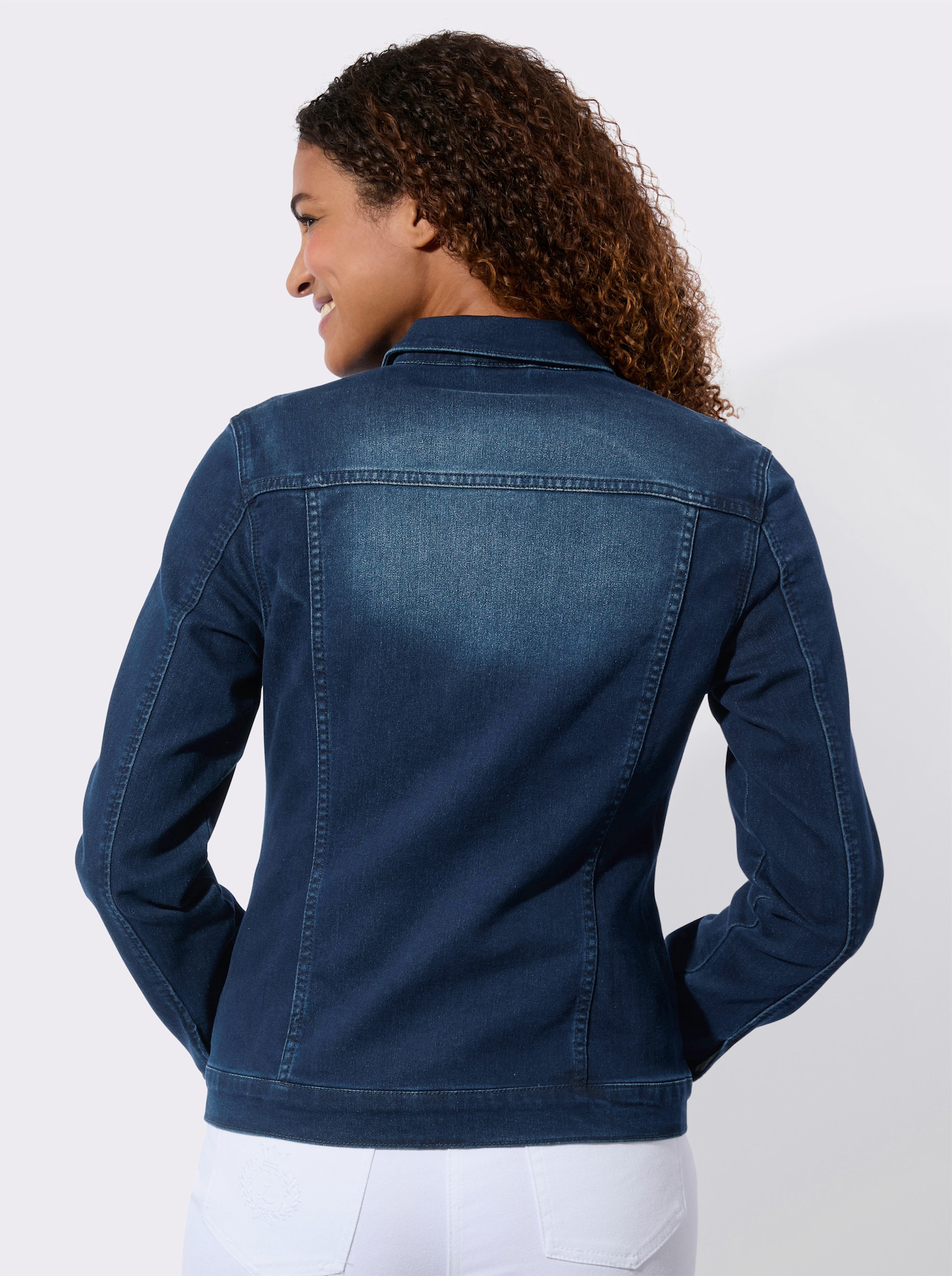 Jeansjacke elastische Qualität - blue-stone-washed