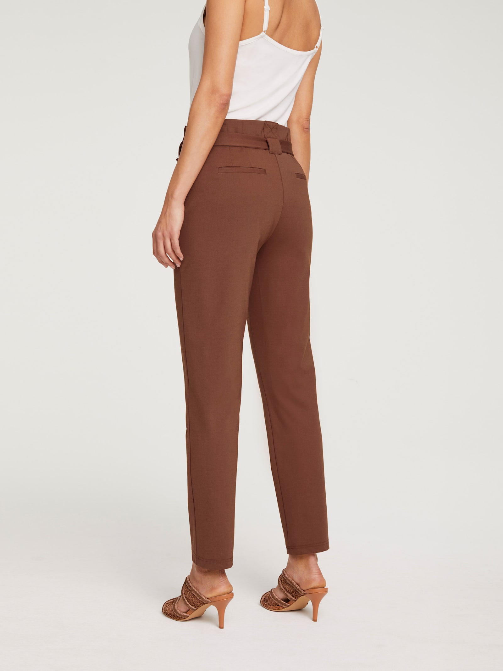 heine Paperbag-Hose in weich fliessender Qualität - nussbaum