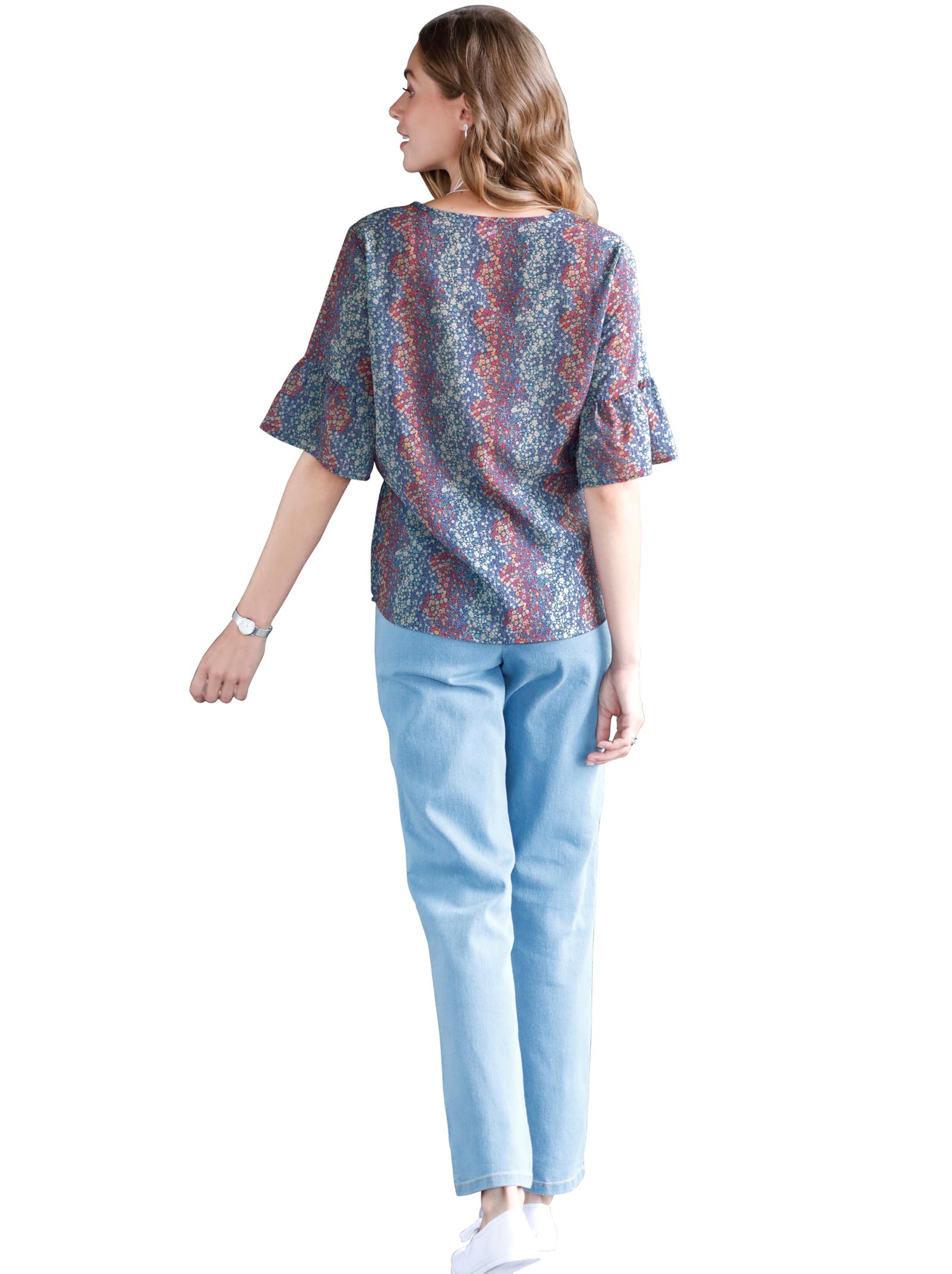 Tunika - jeansblau-gemustert