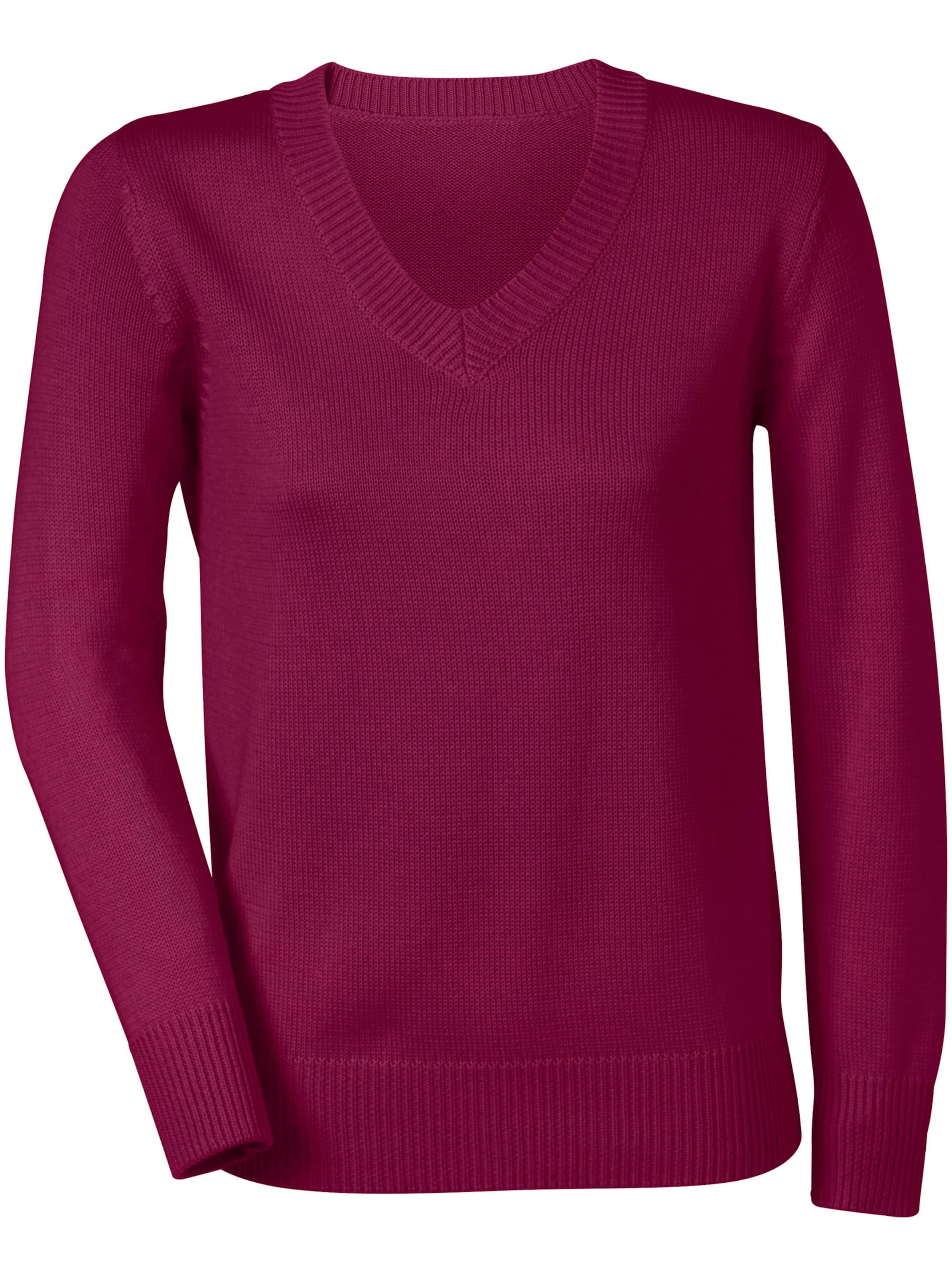 Fuchsia V-Ausschnitt-Pullover - Bild 3