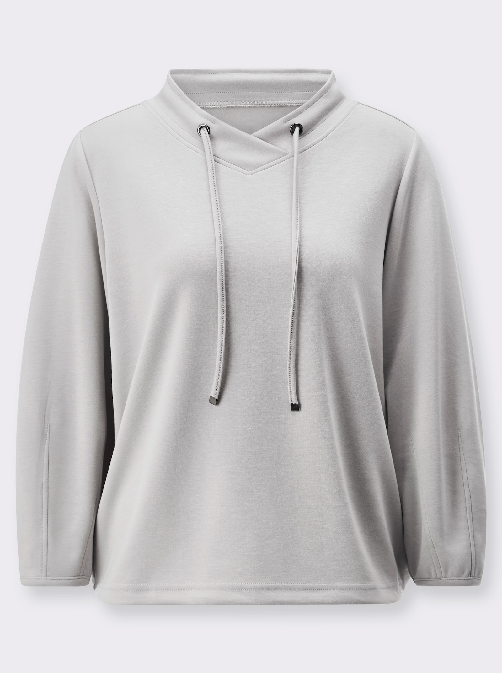 Sweatshirt im softweichen Modal-Mix - hellgrau