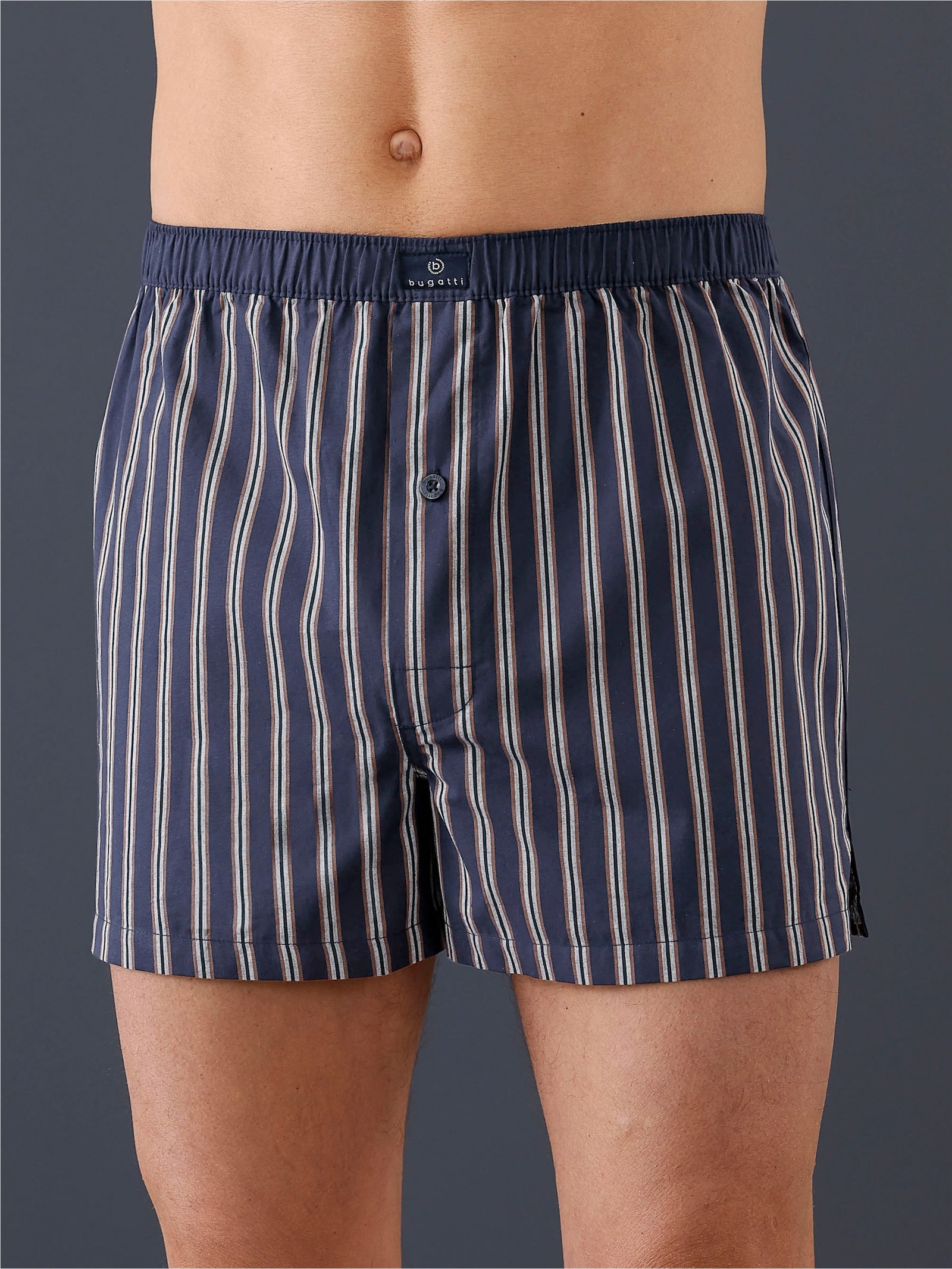 Boxershorts - marine + marine gestreept