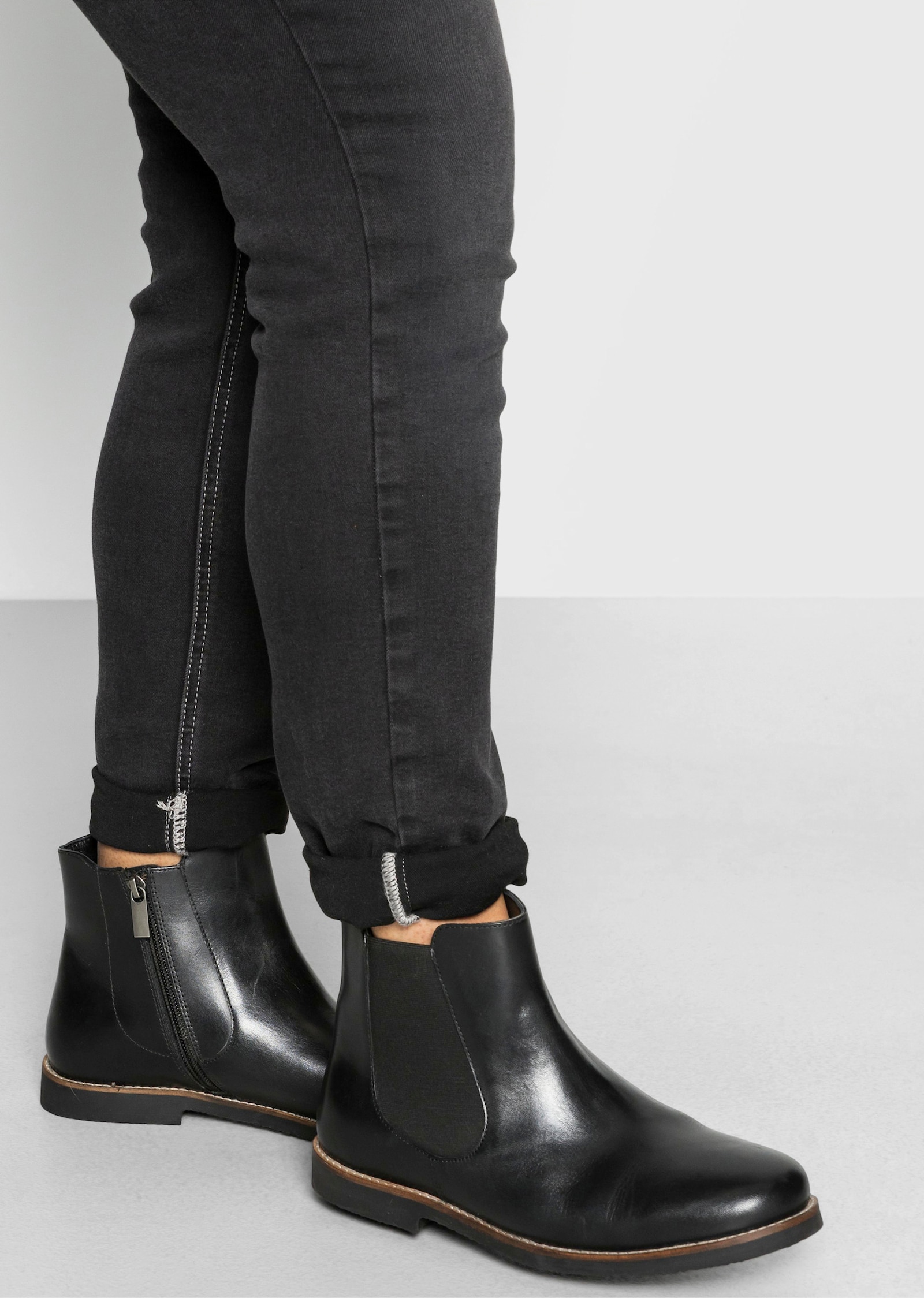 sheego Stiefelette - schwarz