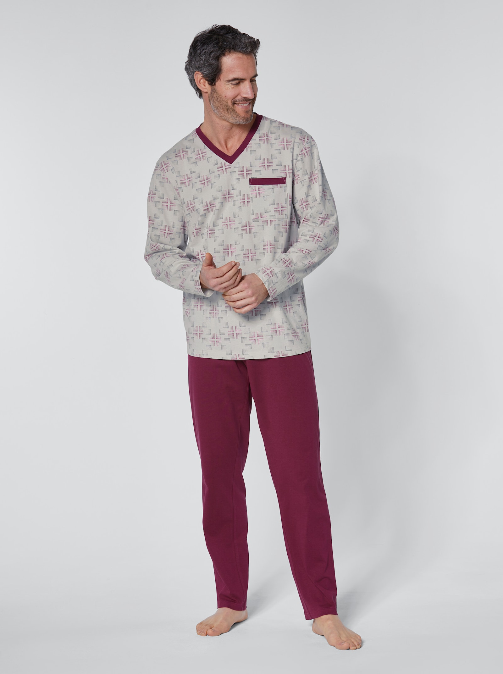 KINGsCLUB Pyjama's - blauw + bordeaux