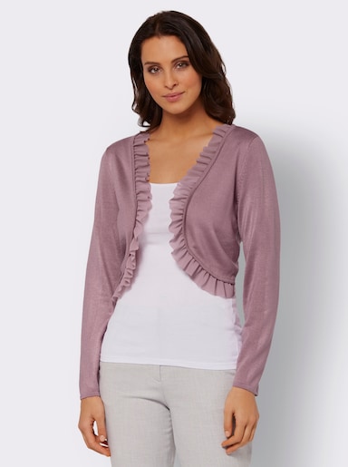 Bolero mit Chiffon-Volants - mauve