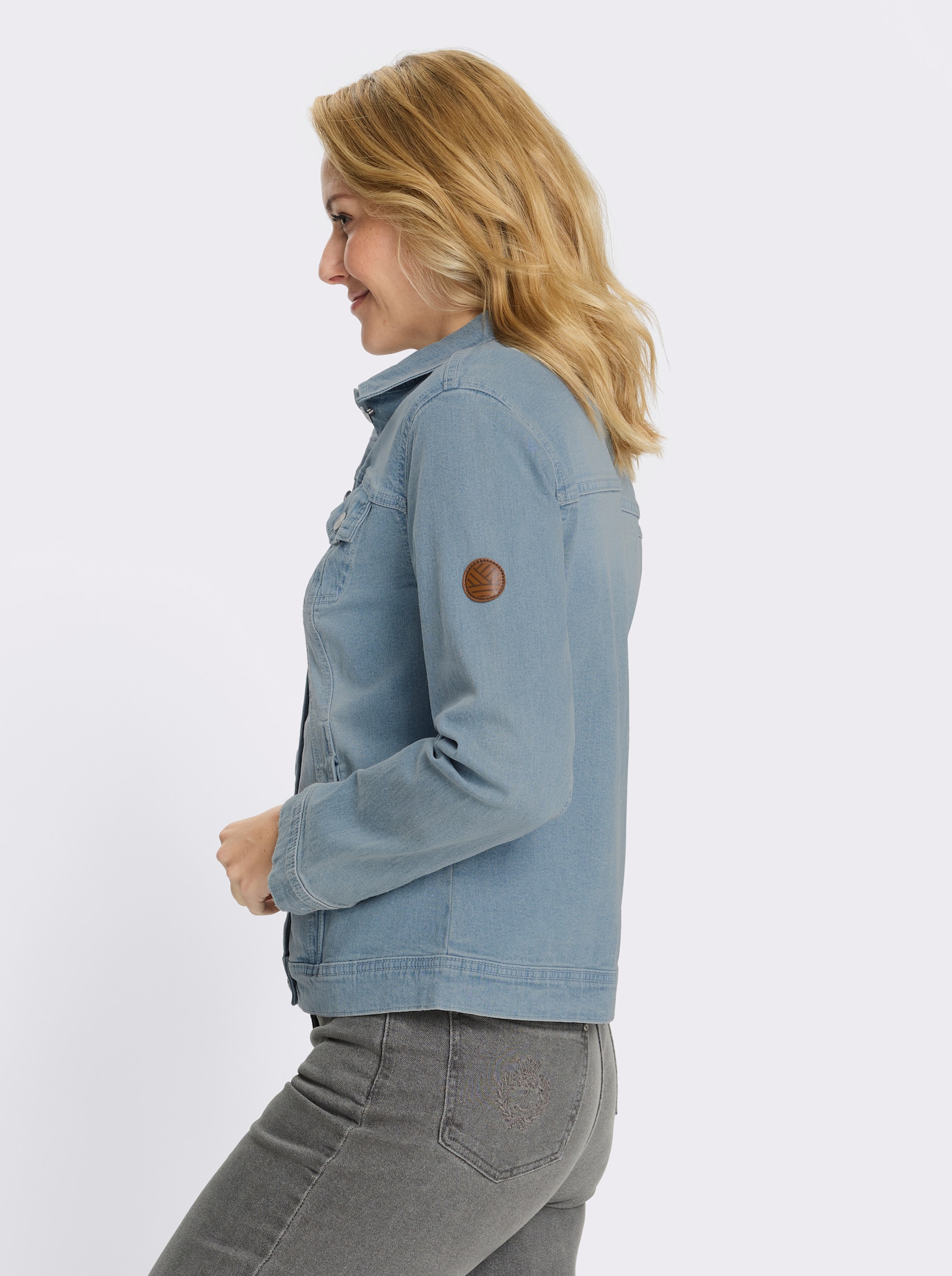 Jeansjacke aus weichem Denim - blue-bleached
