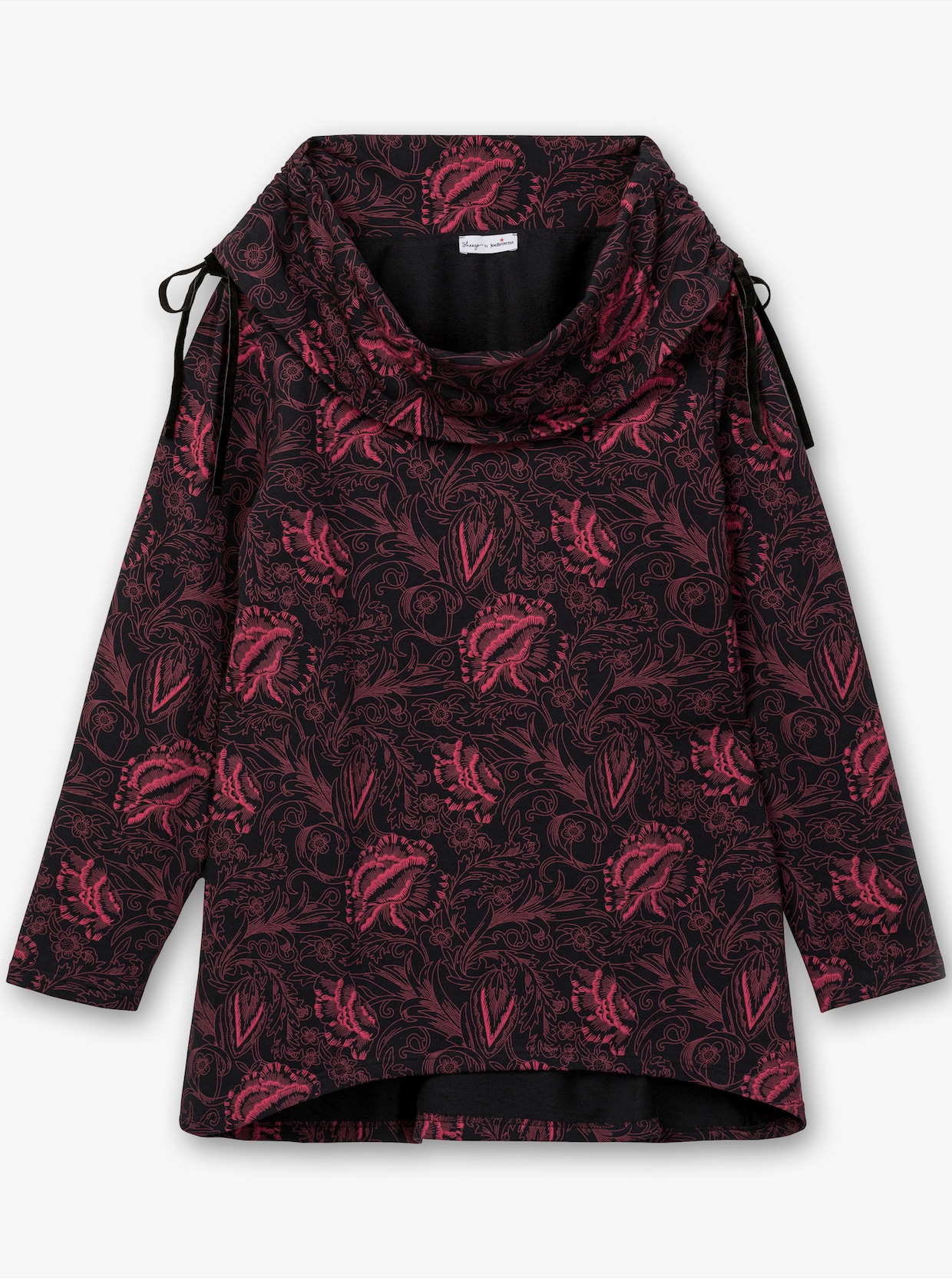 sheego by Joe Browns Sweatshirt - bessenrood gedessineerd