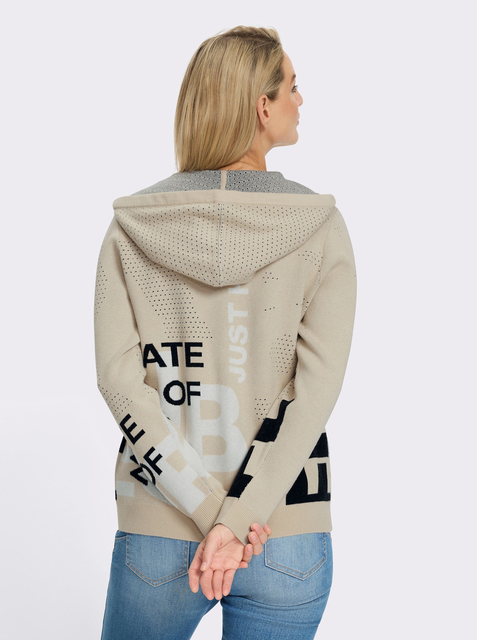 heine veste en tricot - sable