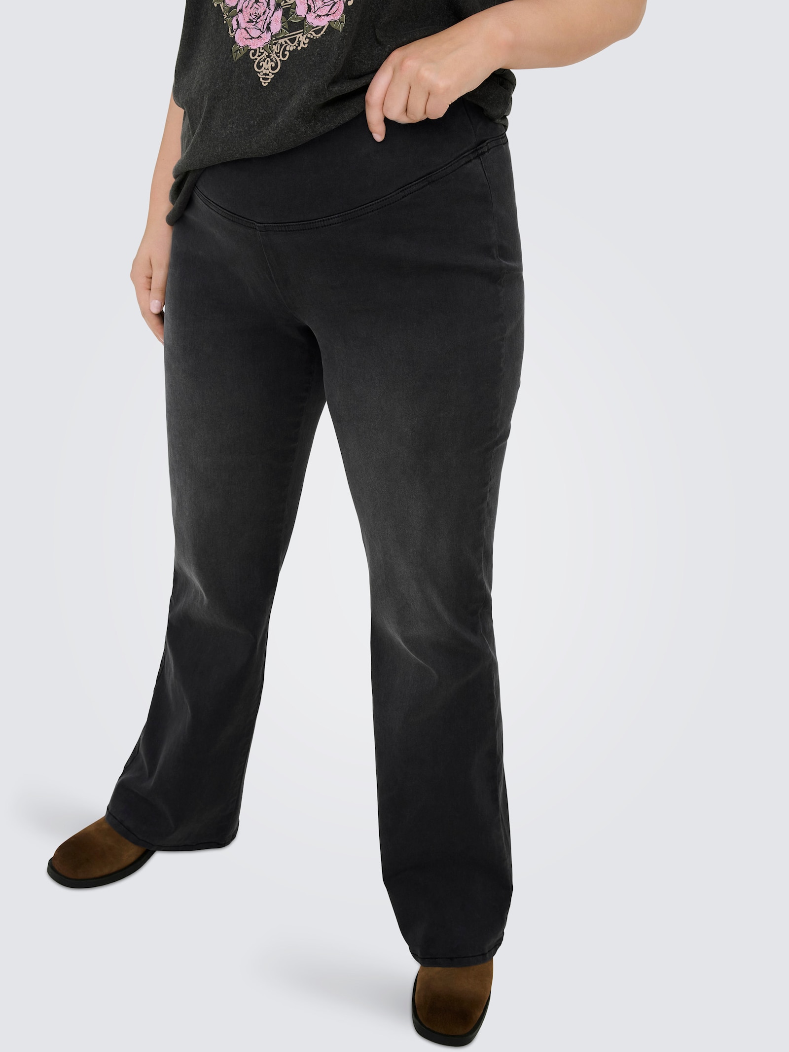 ONLY CARMAKOMA Jeansleggings - washed black