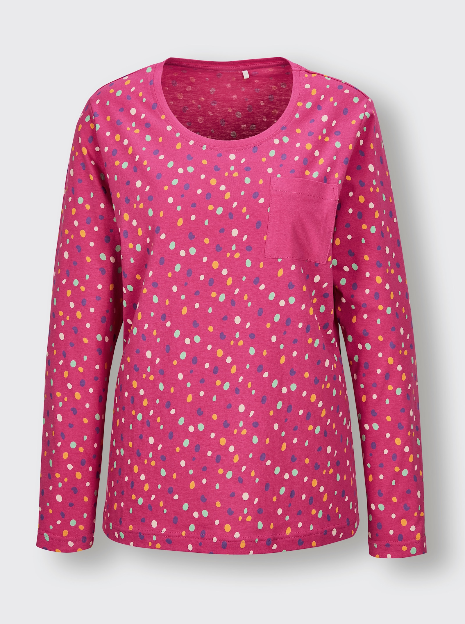 wäschepur Schlafanzug-Shirt - fuchsia-bedruckt
