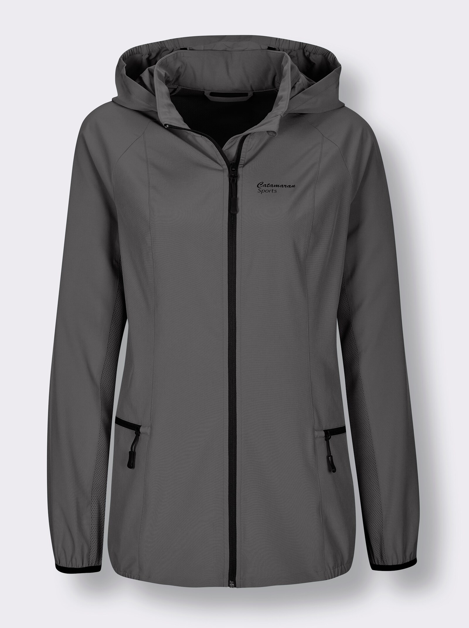 Catamaran Sports Funktionsjacke mit Belüftungsschlitzen hinten - anthrazit