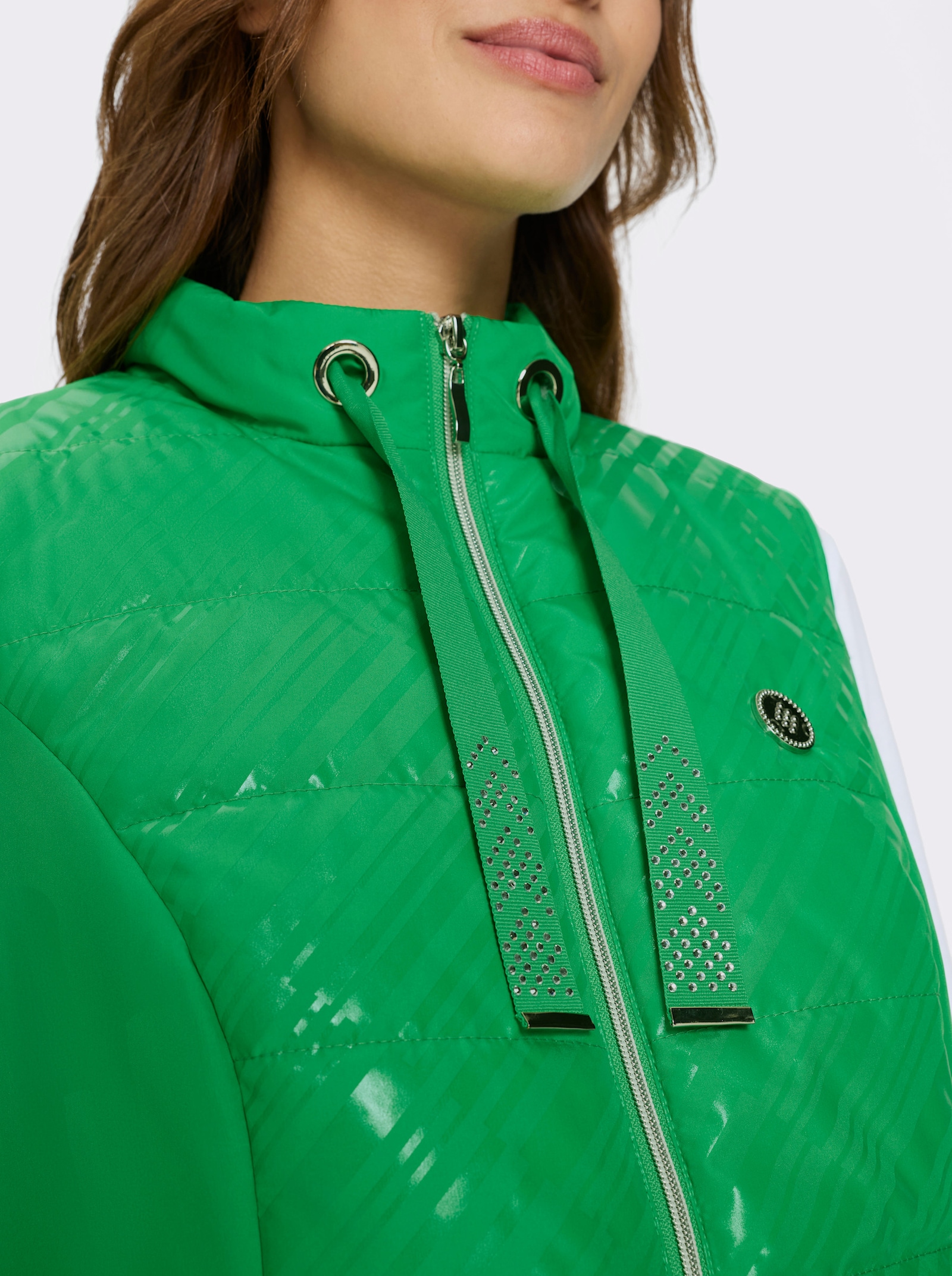 Steppweste mit 2 Nahttaschen - grasgrün