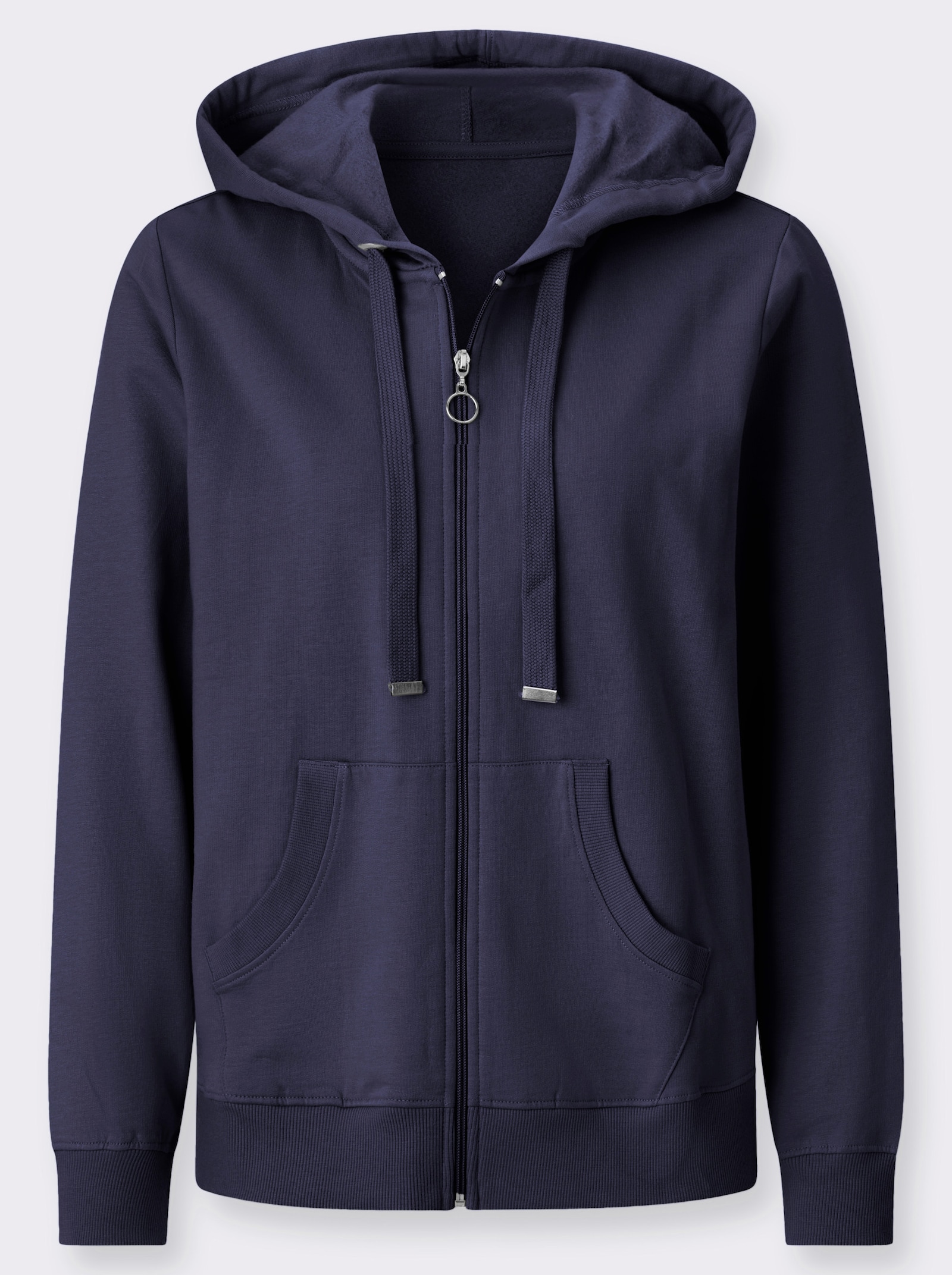 Sweatjacke mit Känguru-Taschen - marine