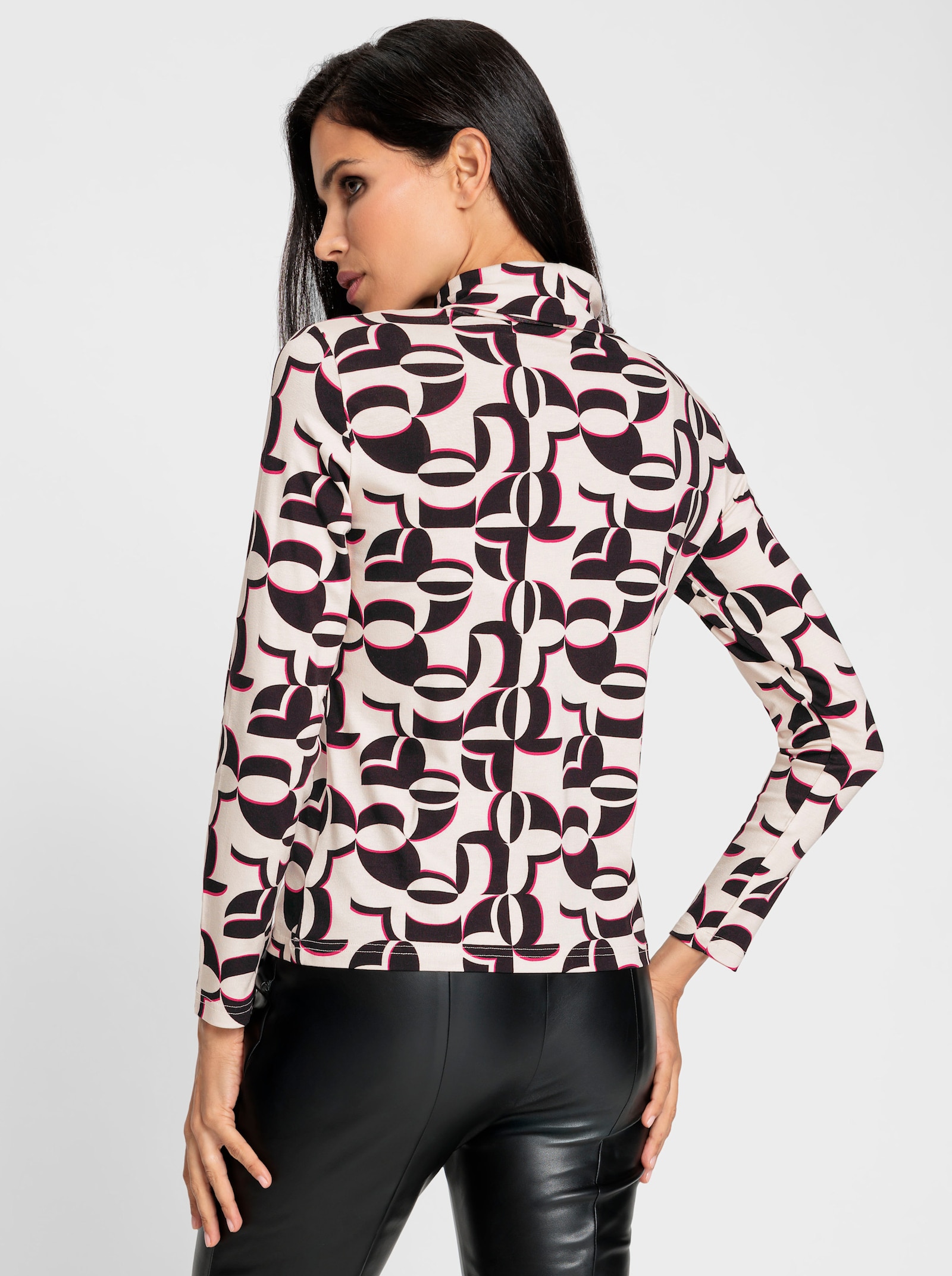 heine Rolák s grafickým potiskem - šampaňská-černá-potisk