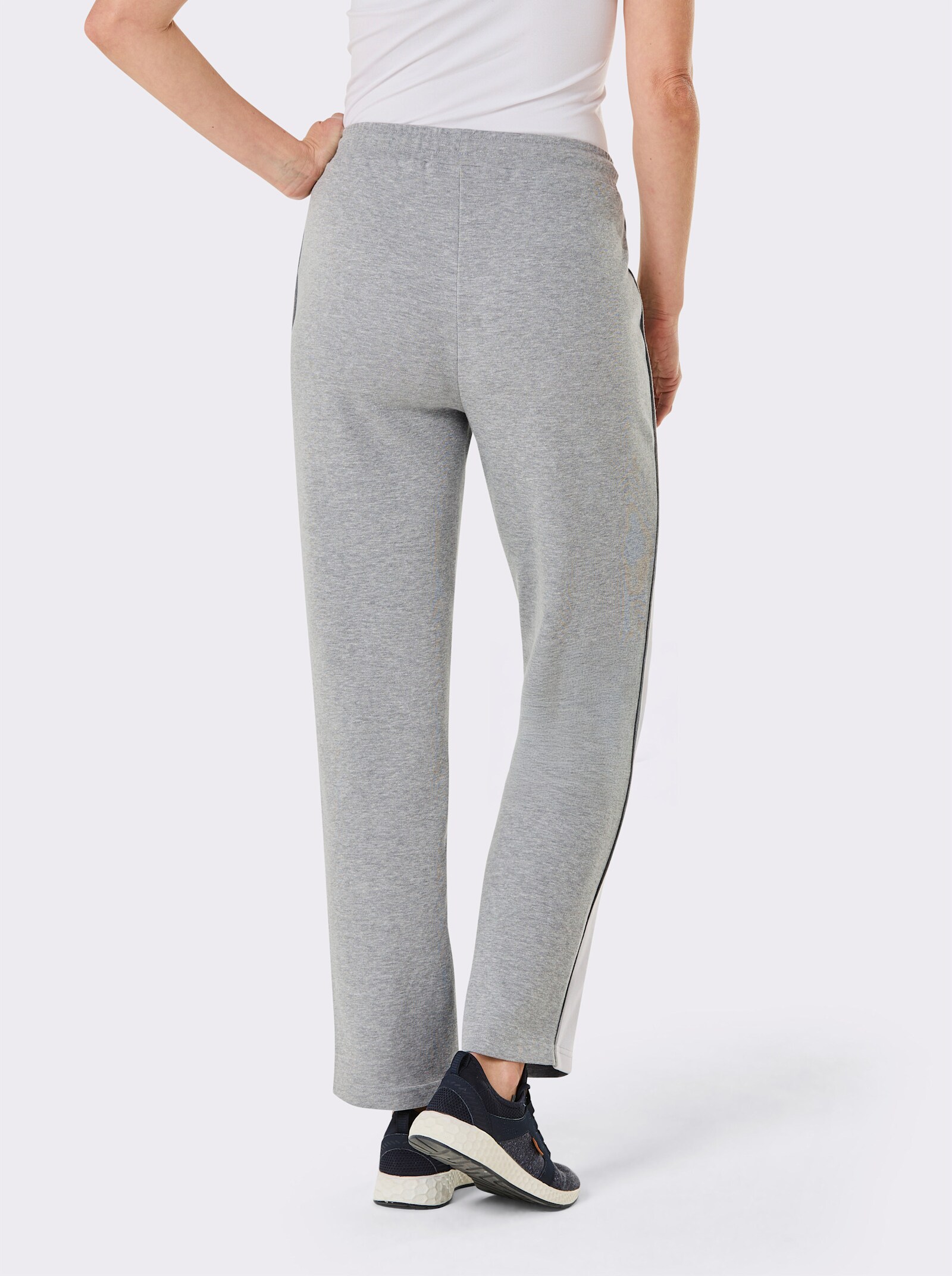 Catamaran Sports Freizeithose in formstabilem Interlock - grau-meliert