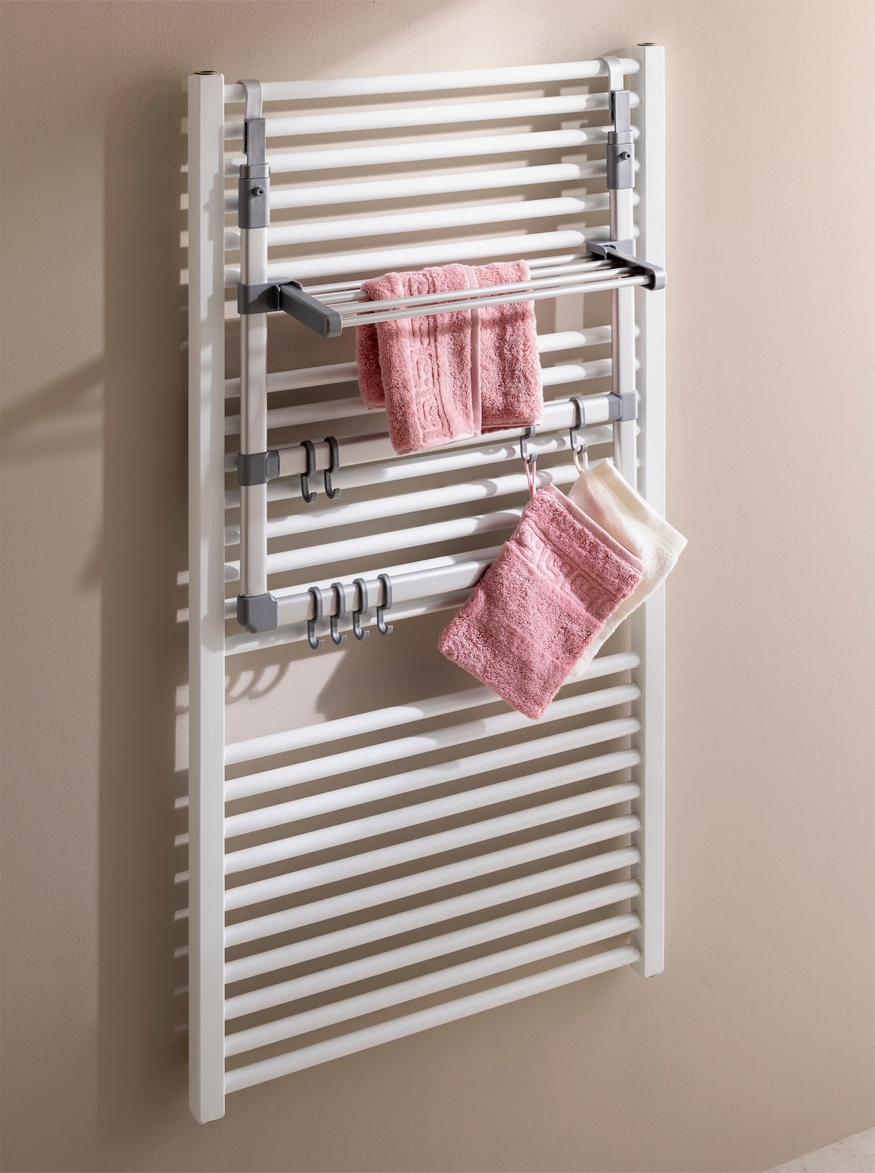 heine home Radiator-handdoekenhouder - Zilverkleur