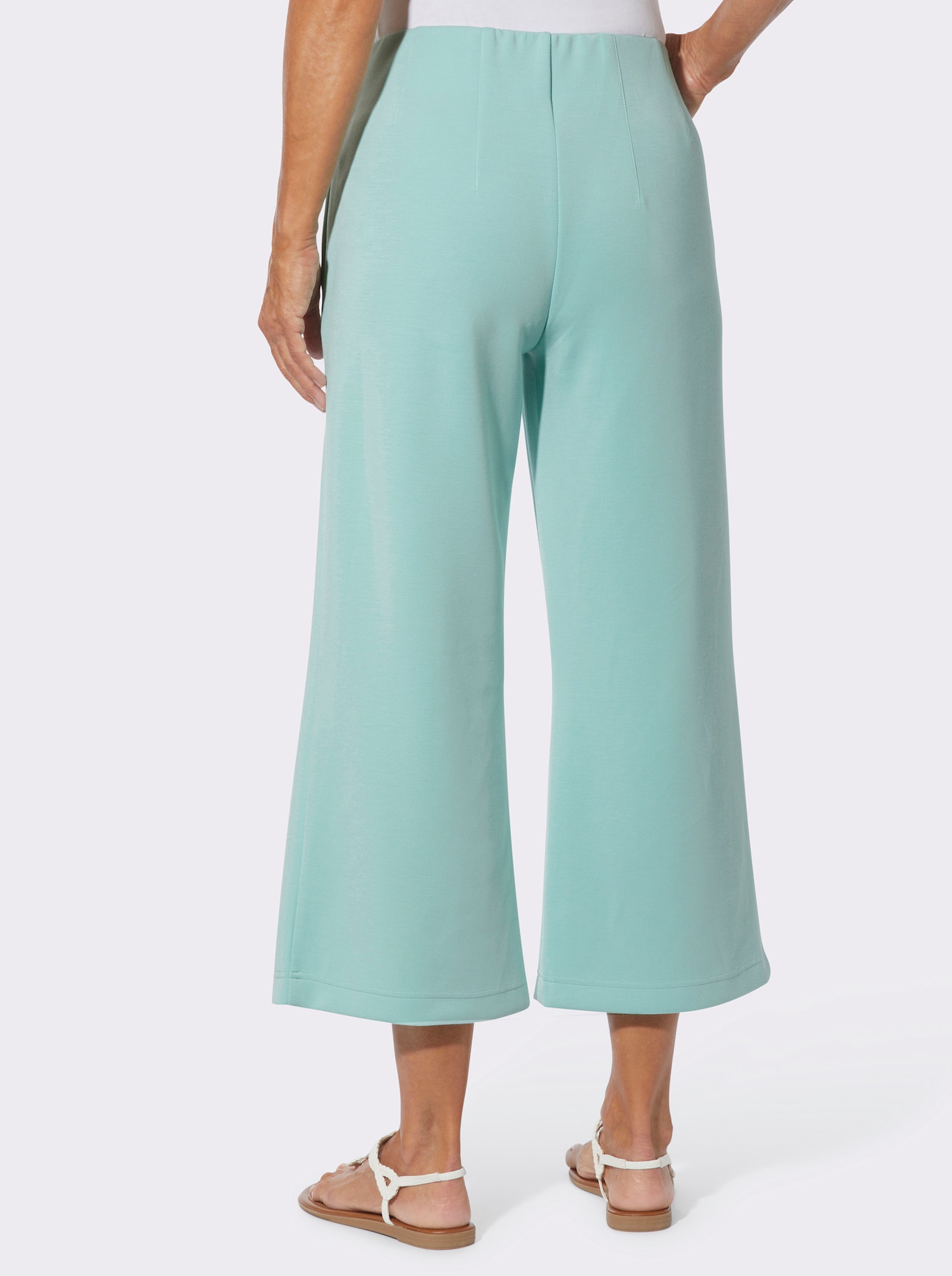 Jerseyhose mit weiten Beinen - mint