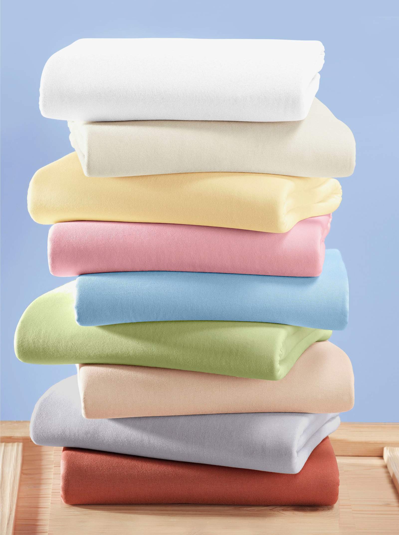 wäschepur Spannbetttuch - hellblau