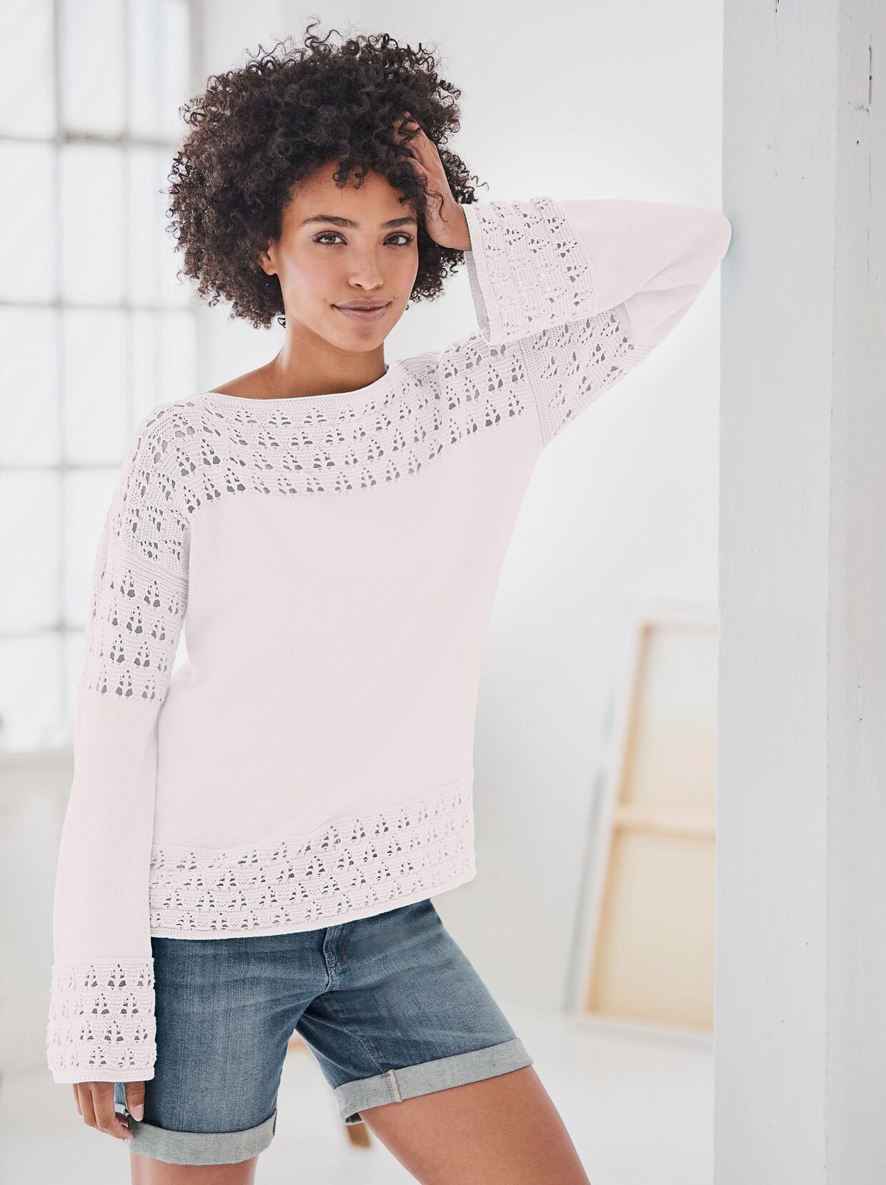 Linea Tesini Pullover - weiß