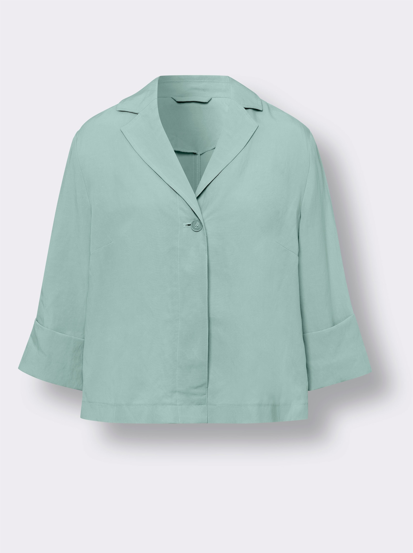 heine Leinenblazer mit Riegel am Langarm - kalkmint