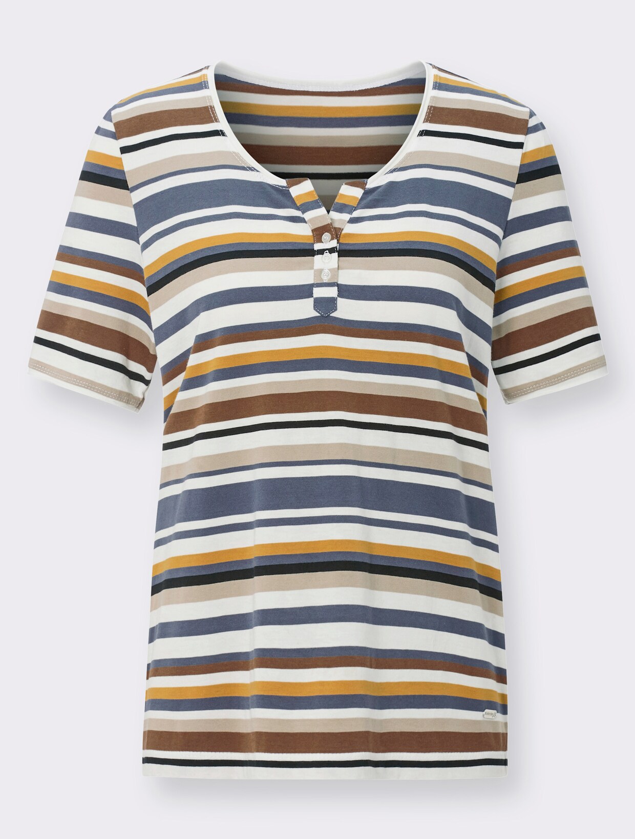 Gestreept shirt - toffee/ecru gestreept