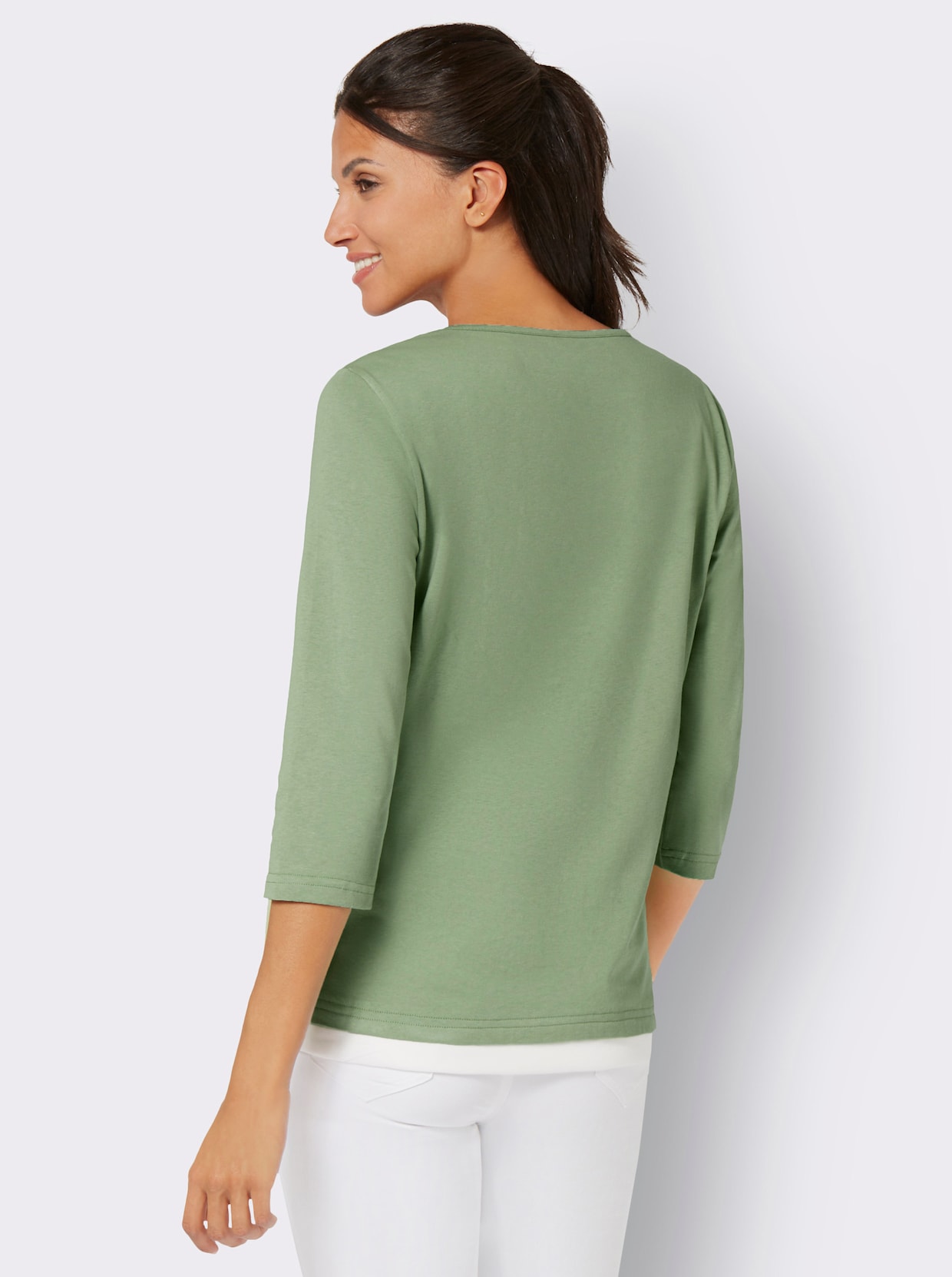 2-in-1-shirt - eucalyptus/ecru