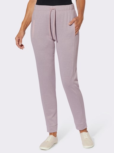 Jerseyhose in Melange-Optik - malve-ecru-meliert