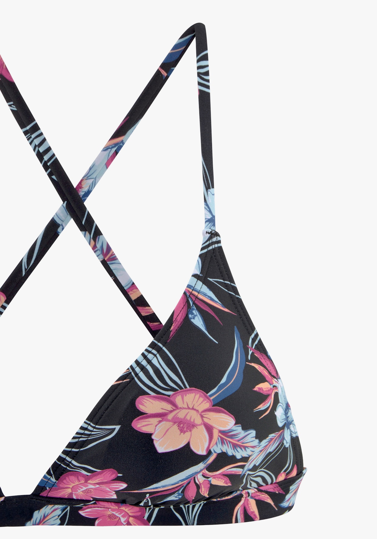 KangaROOS Triangel-Bikini-Top - schwarz-bedruckt