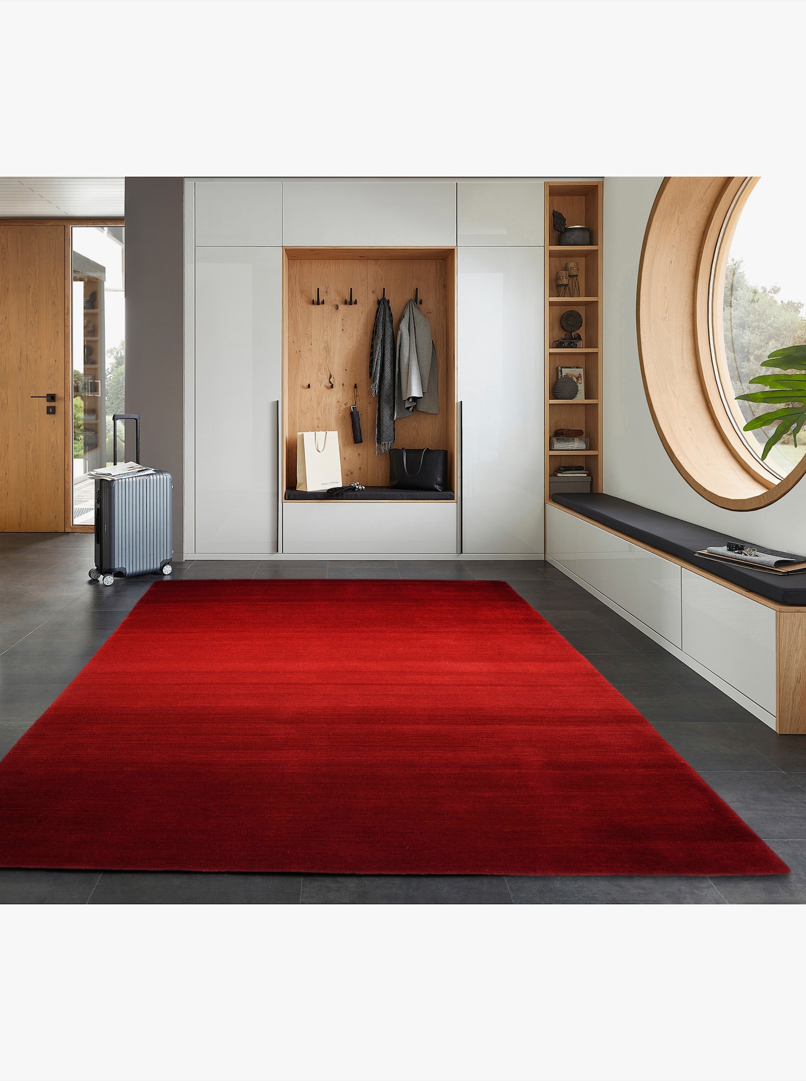 Theko Handwebteppich - rot